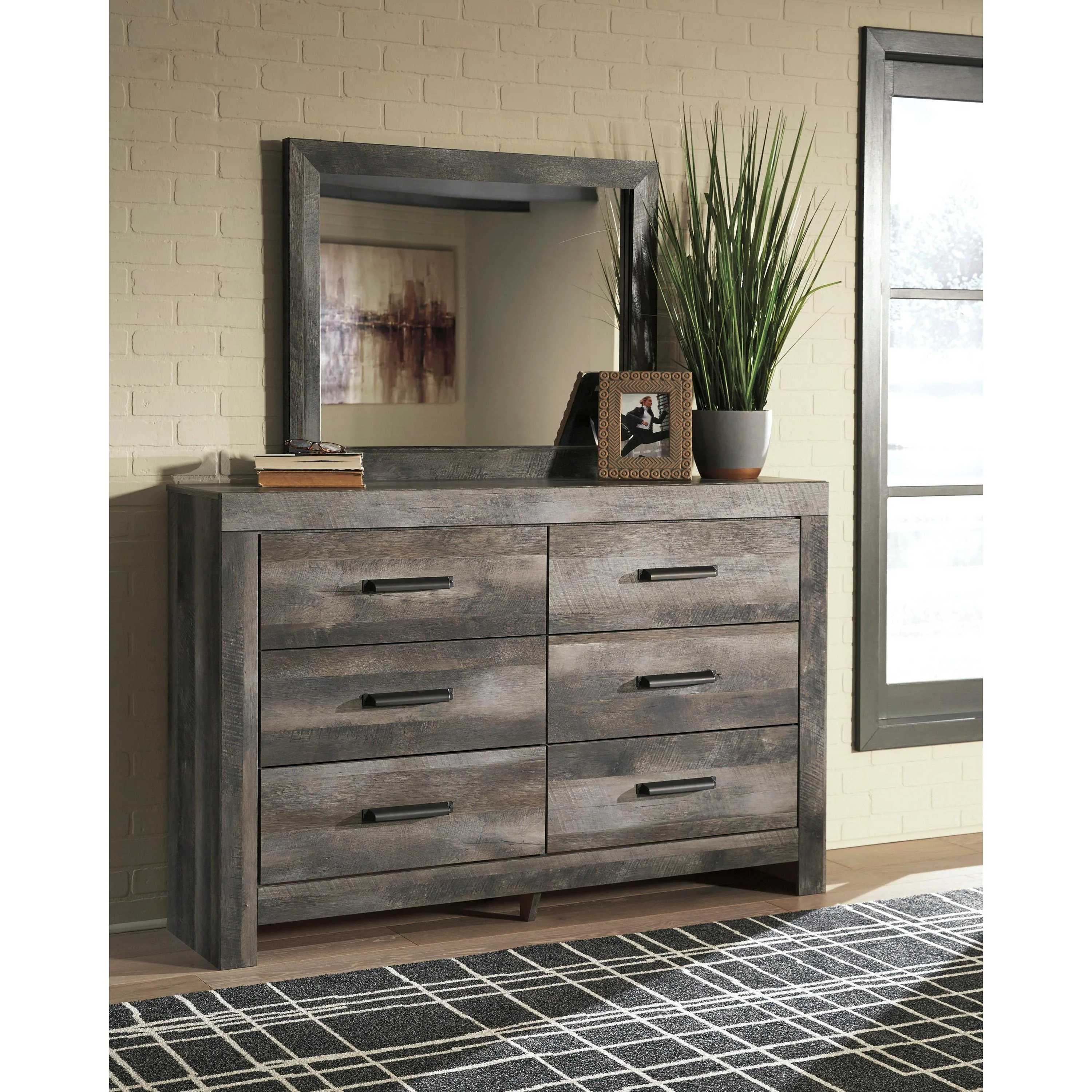 Signature Design by Ashley Wynnlow B440B24 6 pc Queen Crossbuck Panel Bedroom Set - Image 3