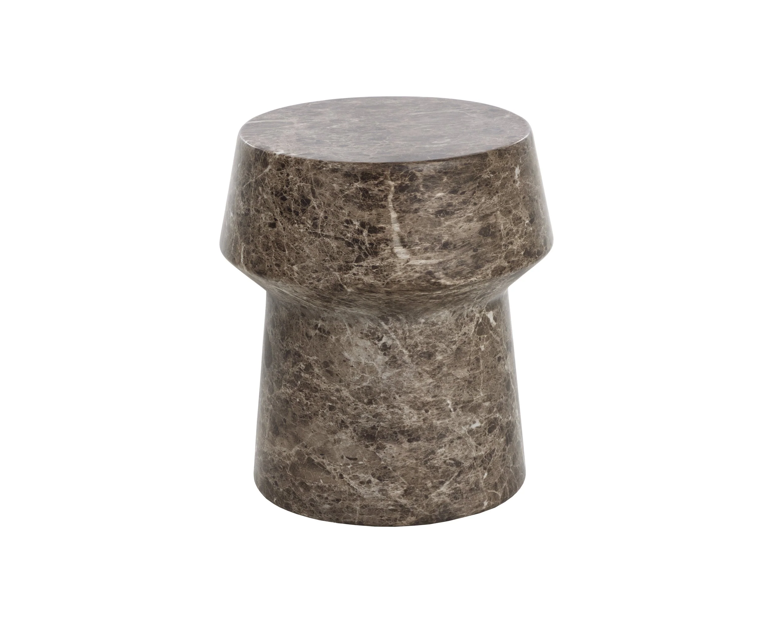 Brie End Table - Marble Look - Dark Emperador - Image 2