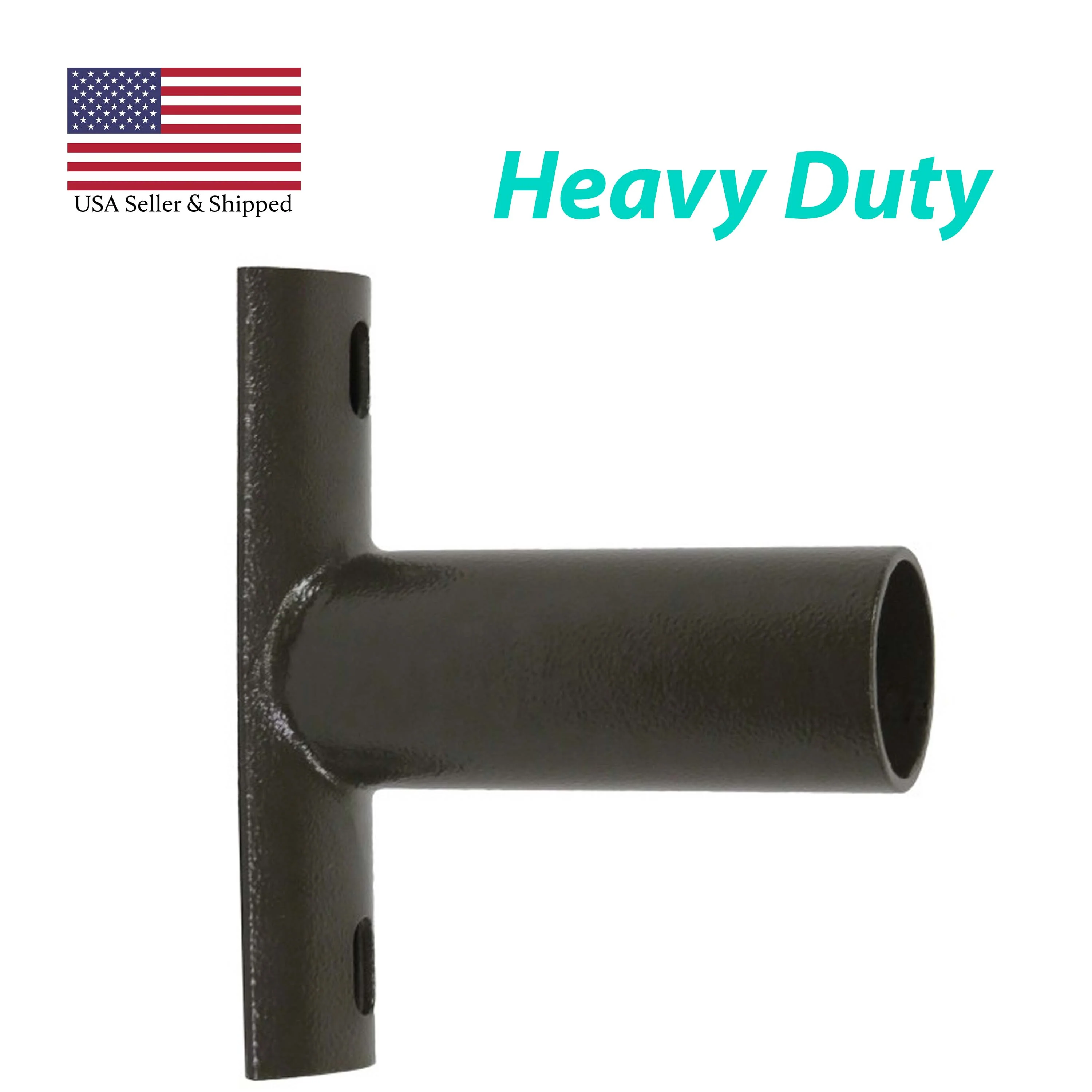 Side Tenon Wall Mount for Round Poles - Bronze - Image 2