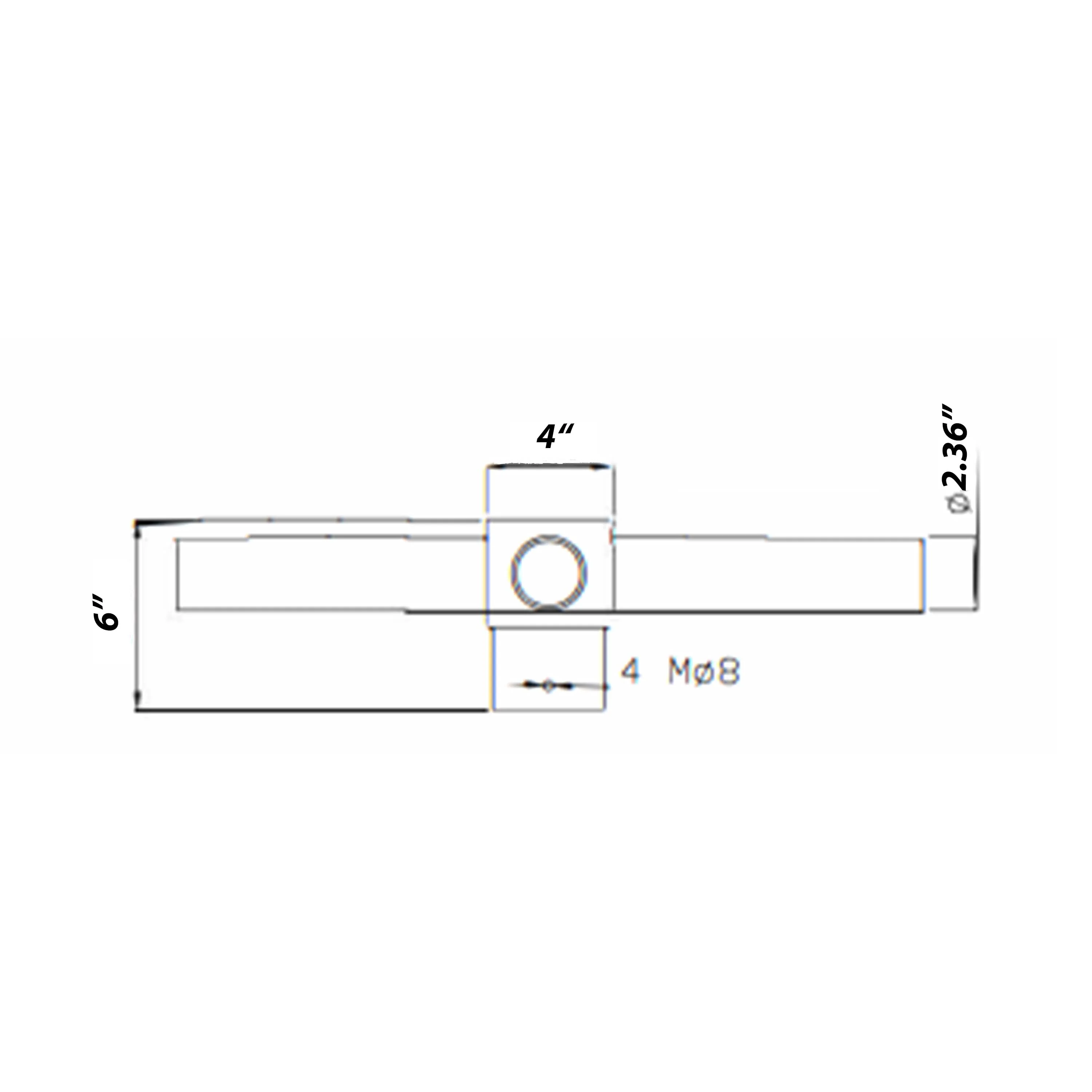 Double Spoke Arm Bracket Round at 180 Degree - Image 3