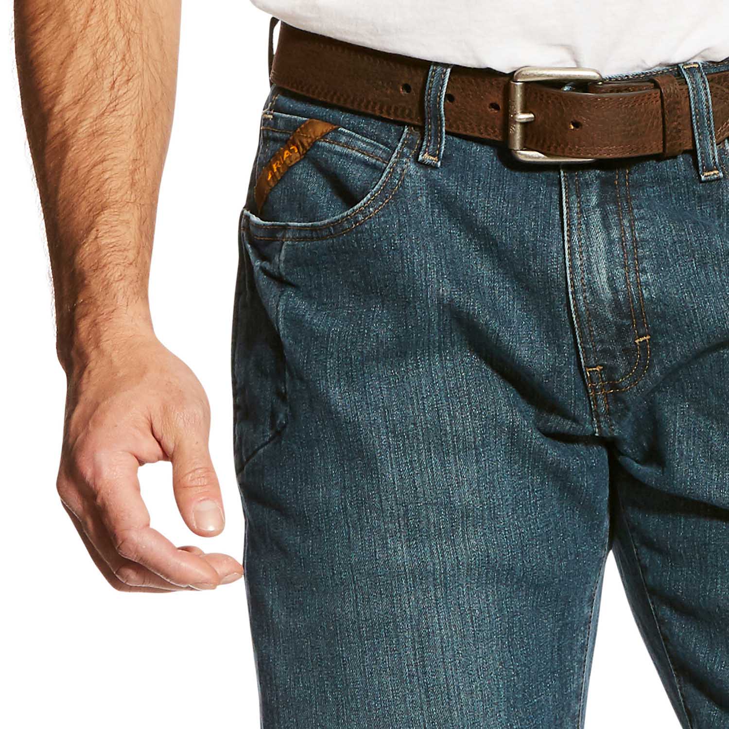 Ariat Men's Rebar M4 Relaxed DuraStretch Basic Boot Cut Jean - Image 2