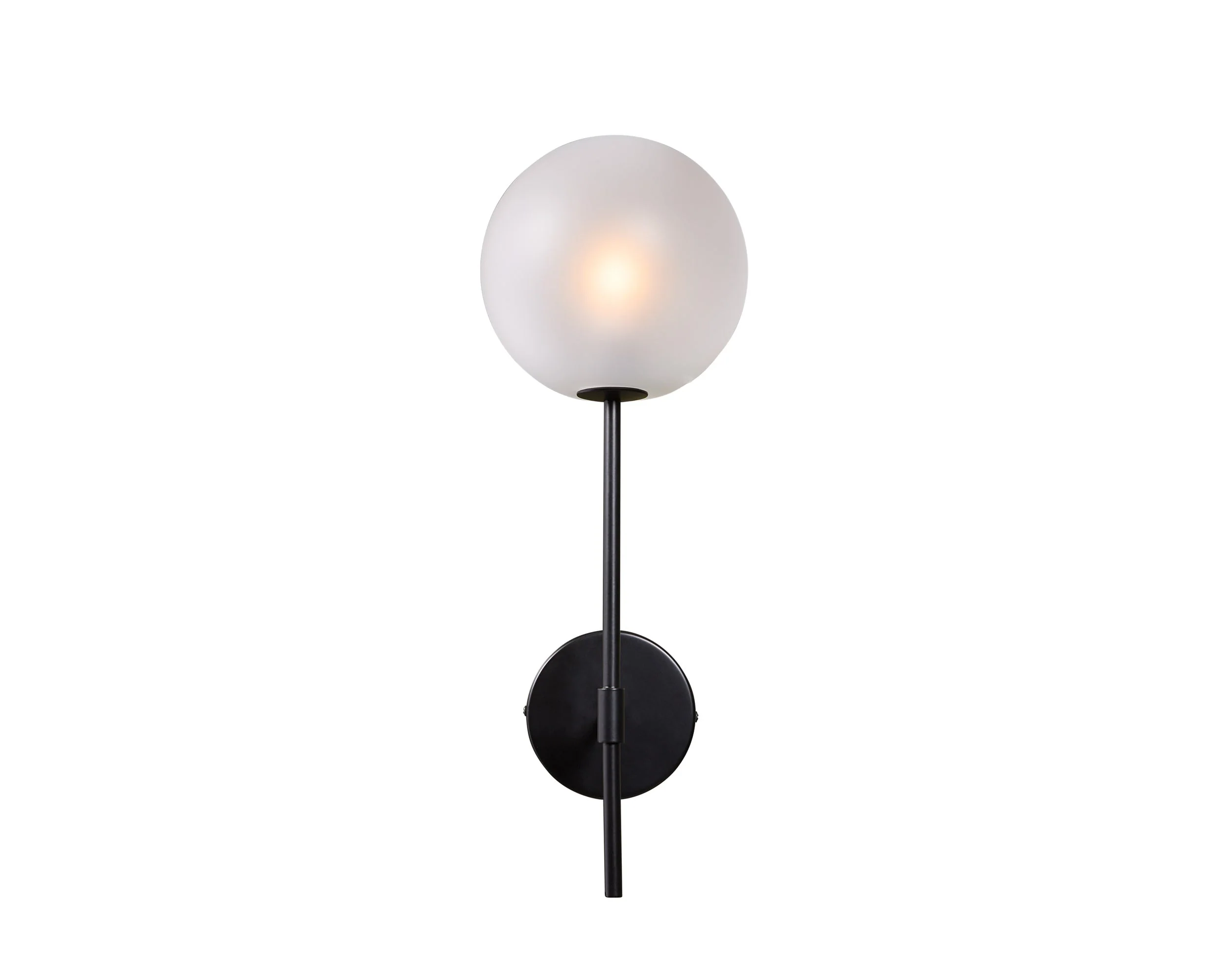 Izora Sconce - Black - Frosted - Image 1
