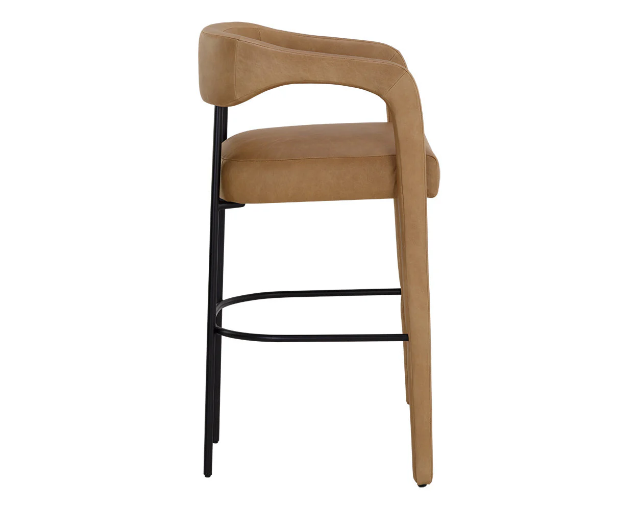 Mavia Barstool - Ludlow Sesame Leather - Image 3