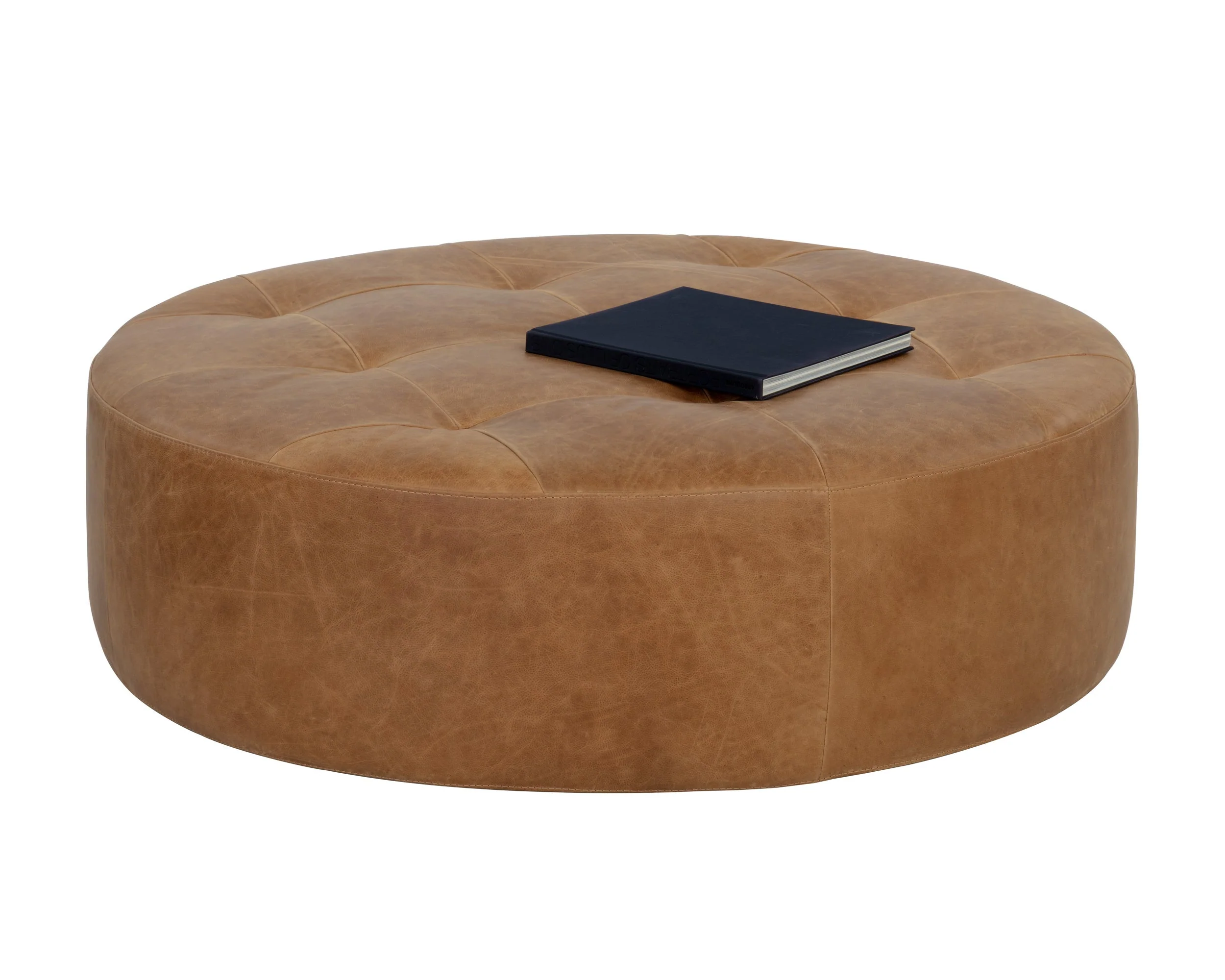 Nilda Ottoman – Camel Leather