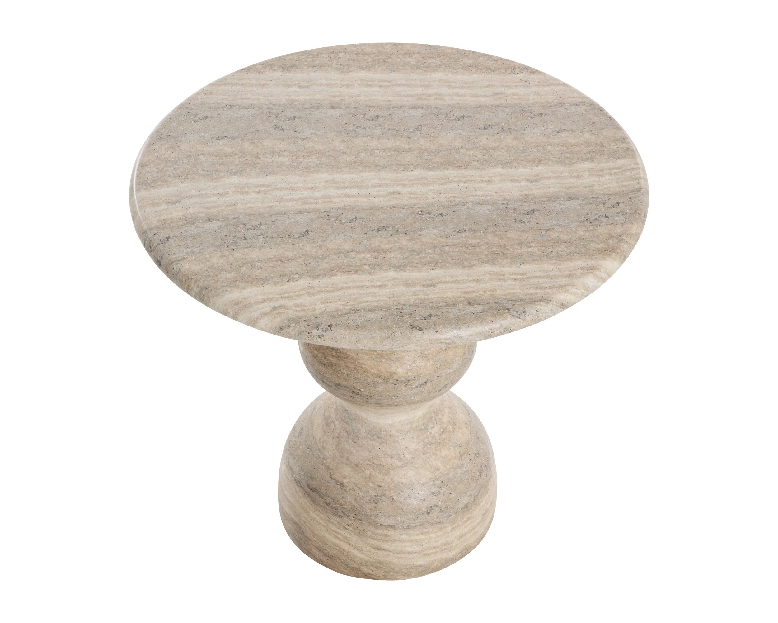 Raul Bistro Table - Travertine Look - Dune - 34" - Image 3