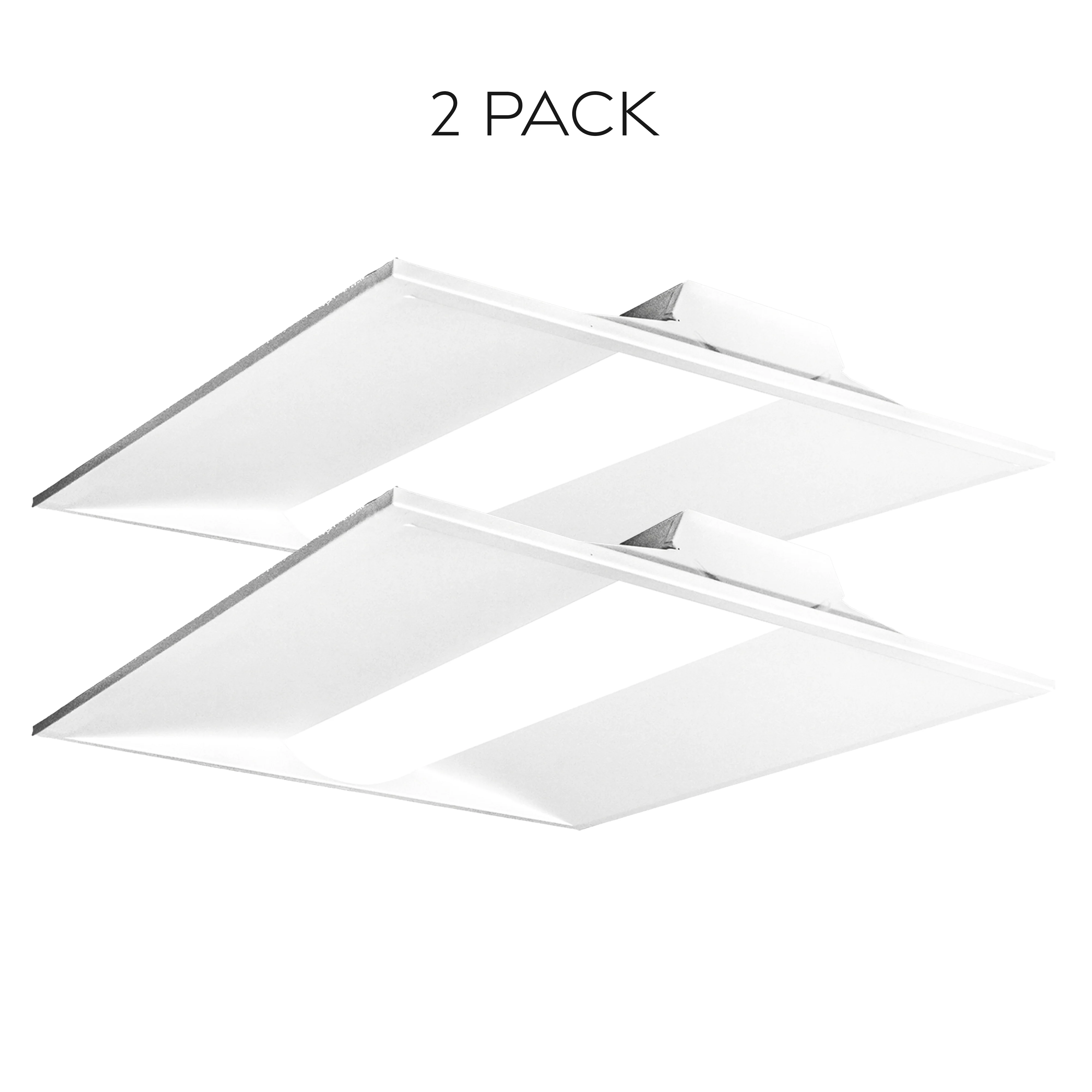 Troffer 2×2 – Version 2 – 40W – 5000 lumens – 6000K & CCT (35K/40K/50K) – ETL Certified – 2 Pack