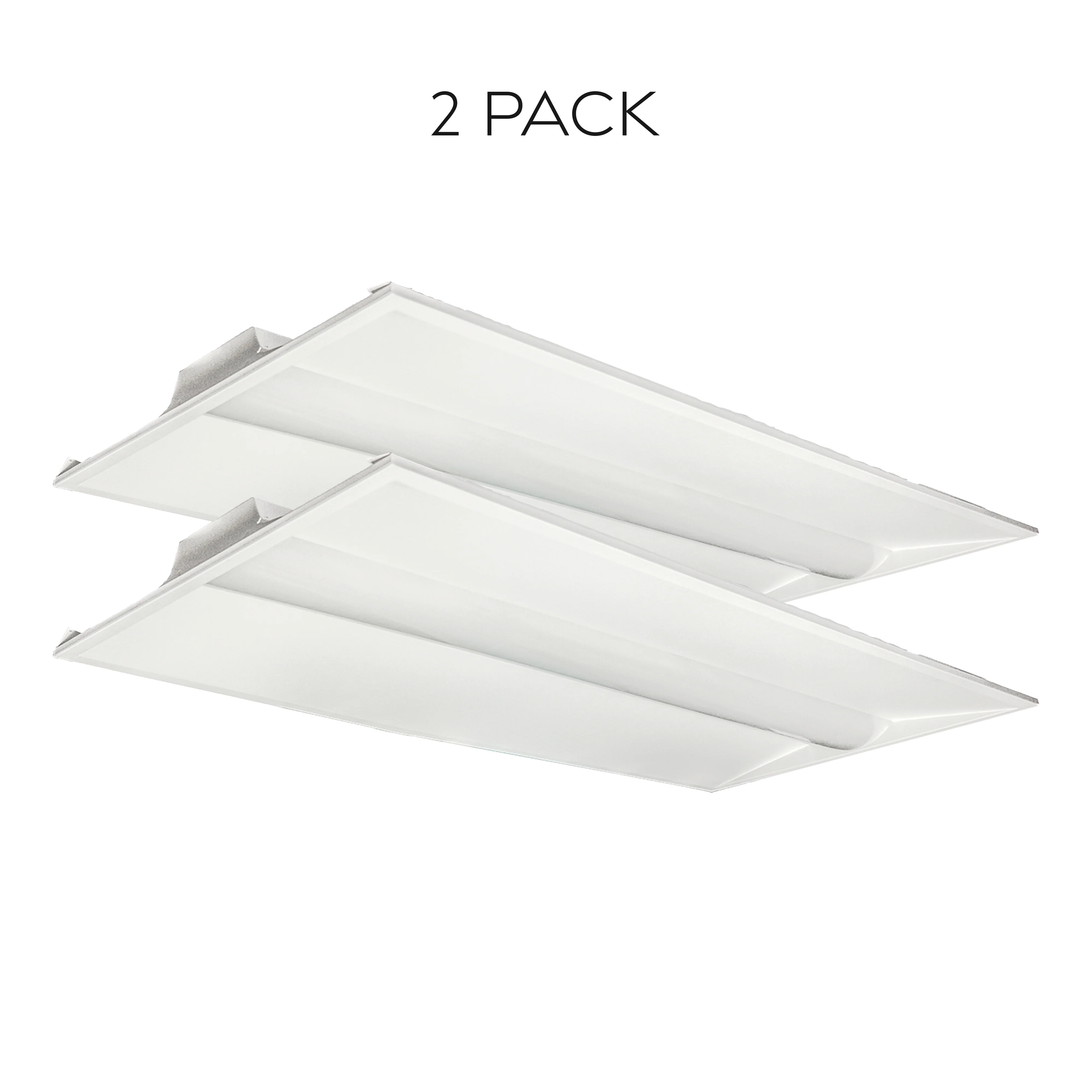 Troffer 2×4 Version 2 – 50W – 6250 lumens – 6000K & CCT (35K/40K/50K) – ETL Certified – 2 Pack