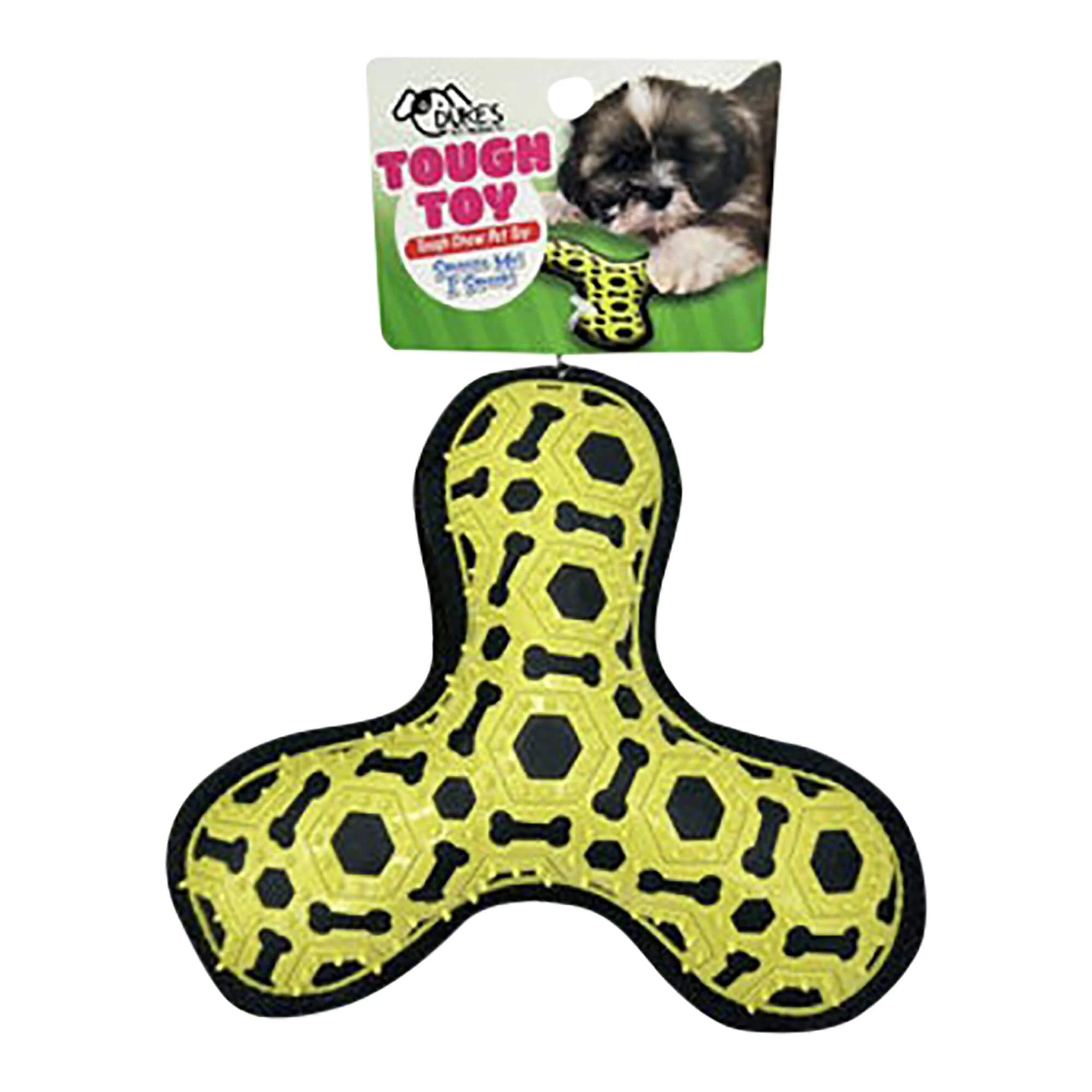 3-Leg Puller Squeaking Fetch Toy, 9″