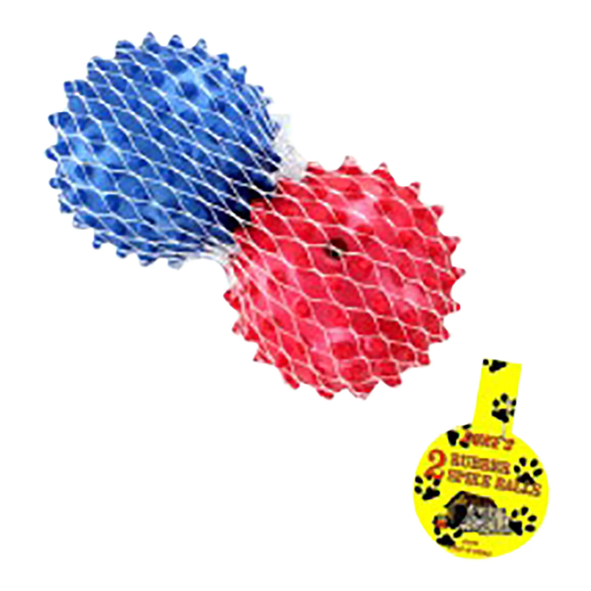 3″ Rubber Spike Dog Balls, 2 pk