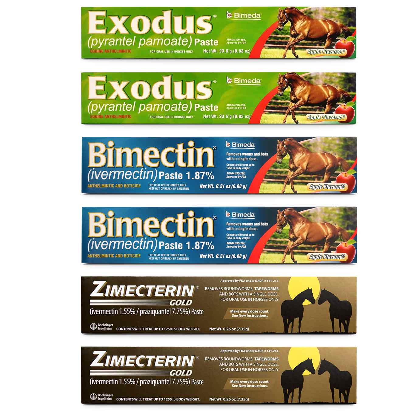 Jeffers 3-Way Horse Deworming Kit (6 Tubes Included) - Image 2