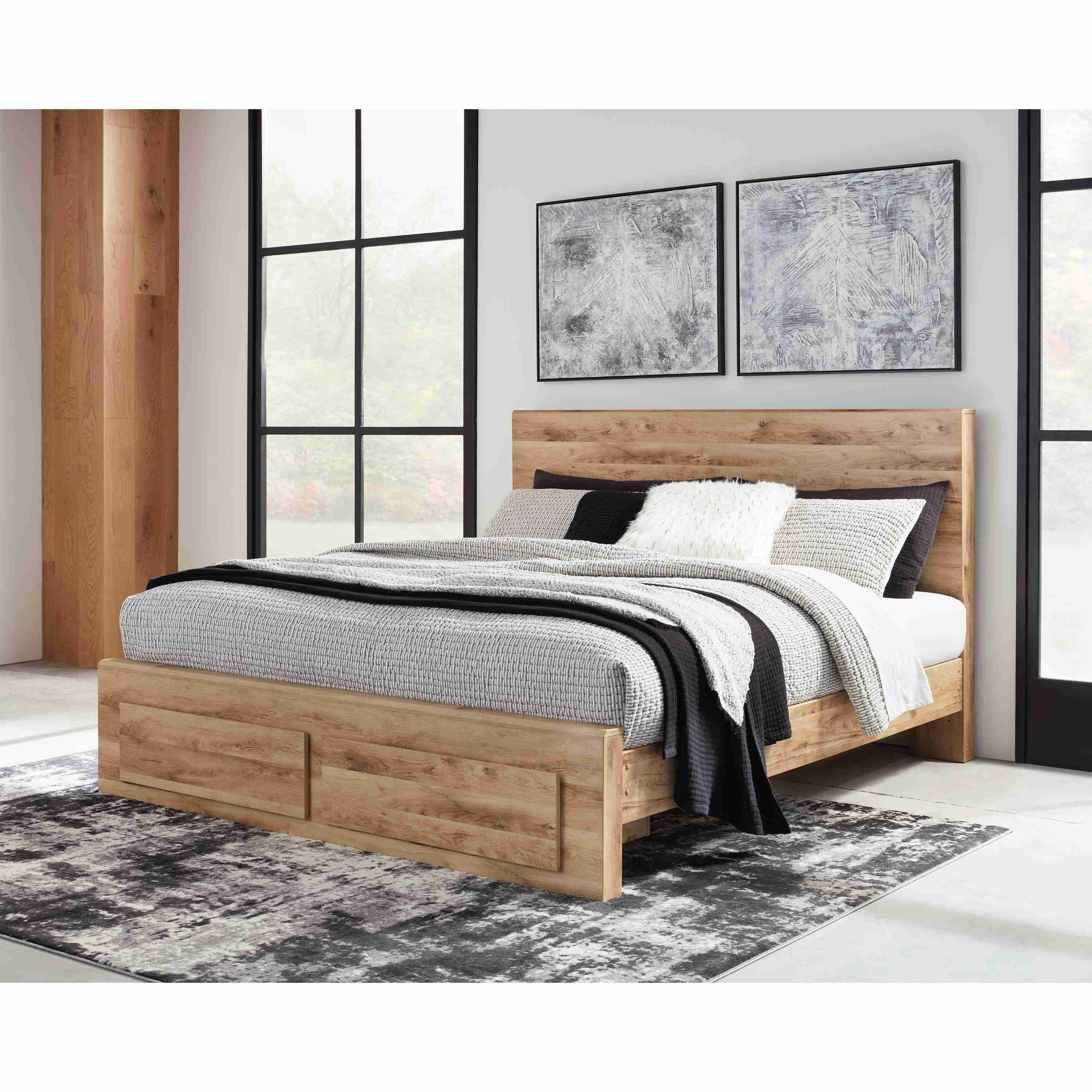 Signature Design by Ashley Hyanna B1050B17 5 pc Queen Platform Storage Bedroom Set - Image 2