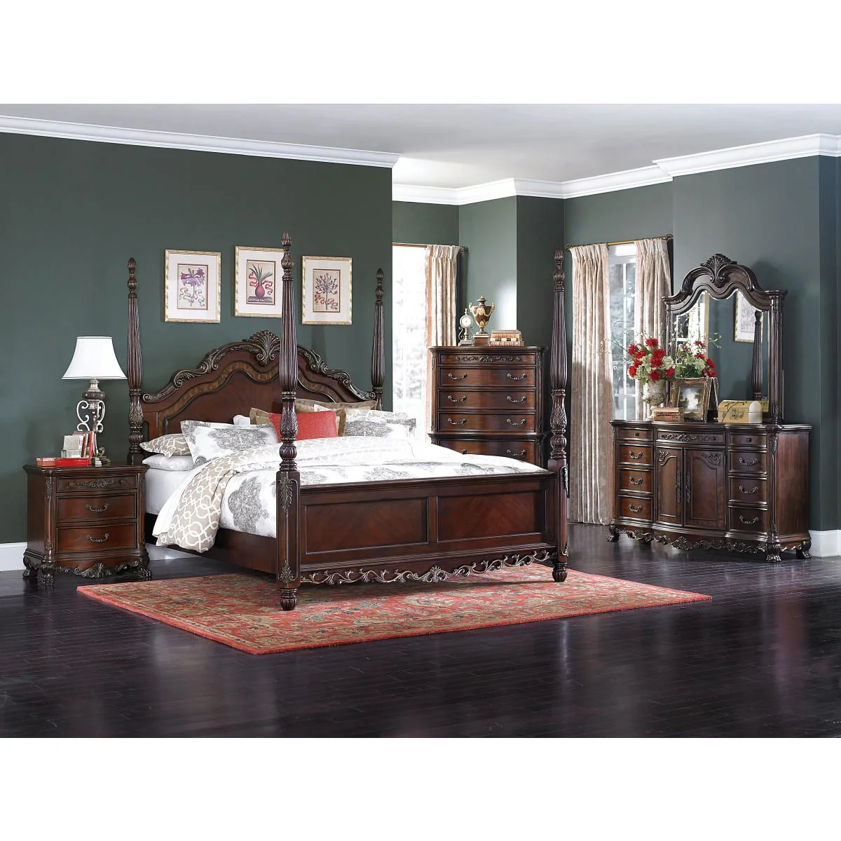 Homelegance Deryn Park 2243-1* Queen Poster Bed - Image 3
