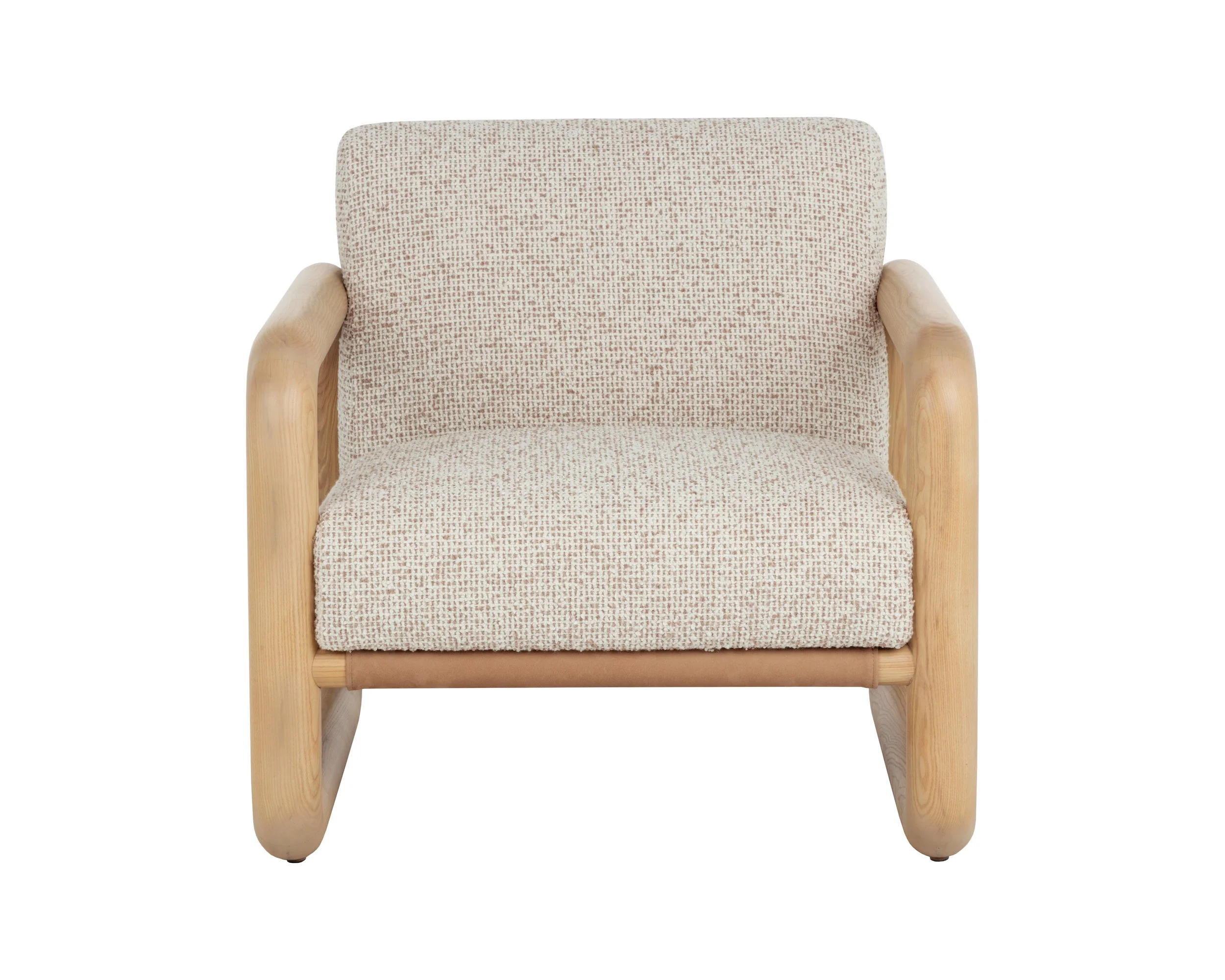 Nubo Lounge Chair - Noah Ecru / Nubuck Tan Leather - Image 2