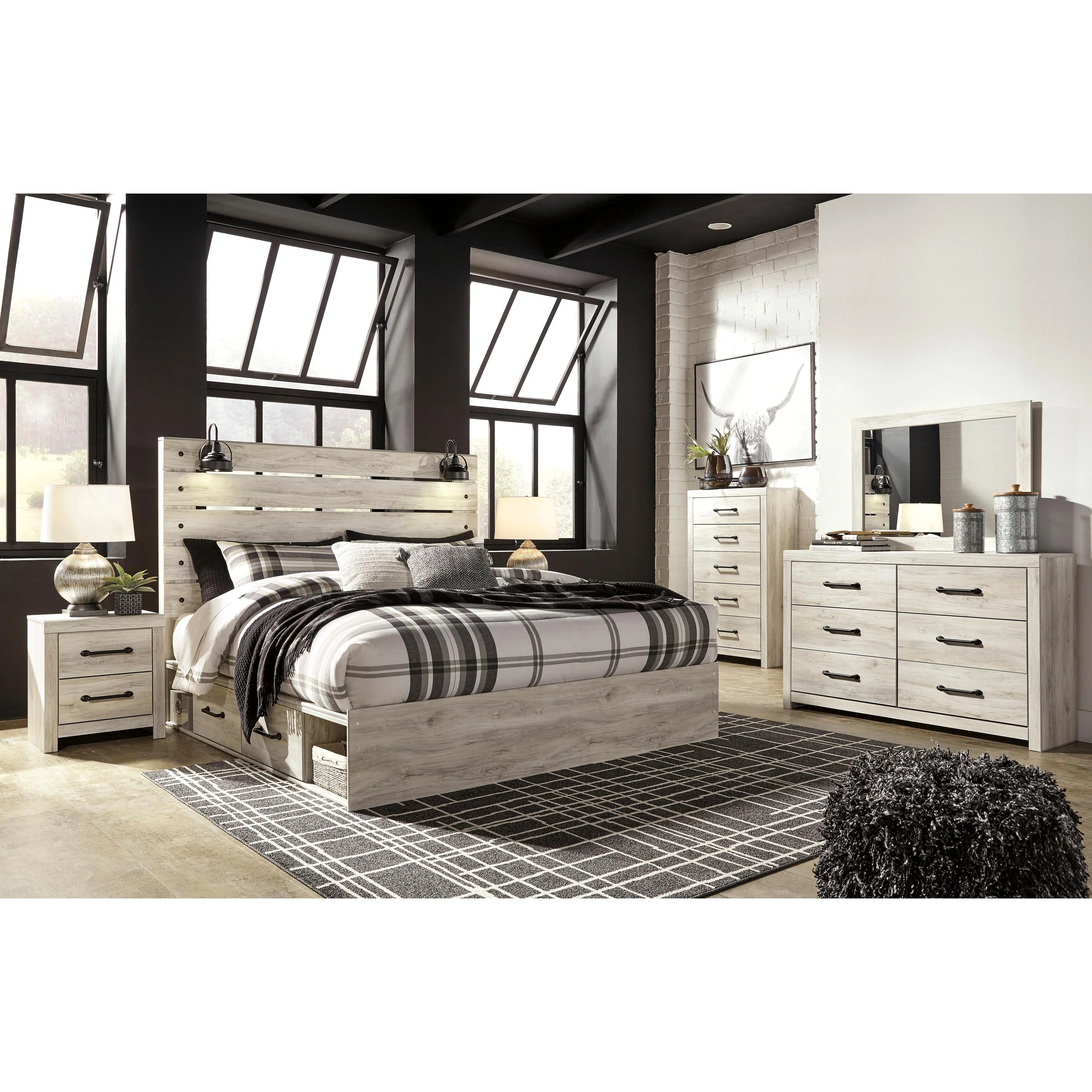 Signature Design by Ashley Cambeck B192B52 6 pc King Panel Storage Bedroom Set - Image 1