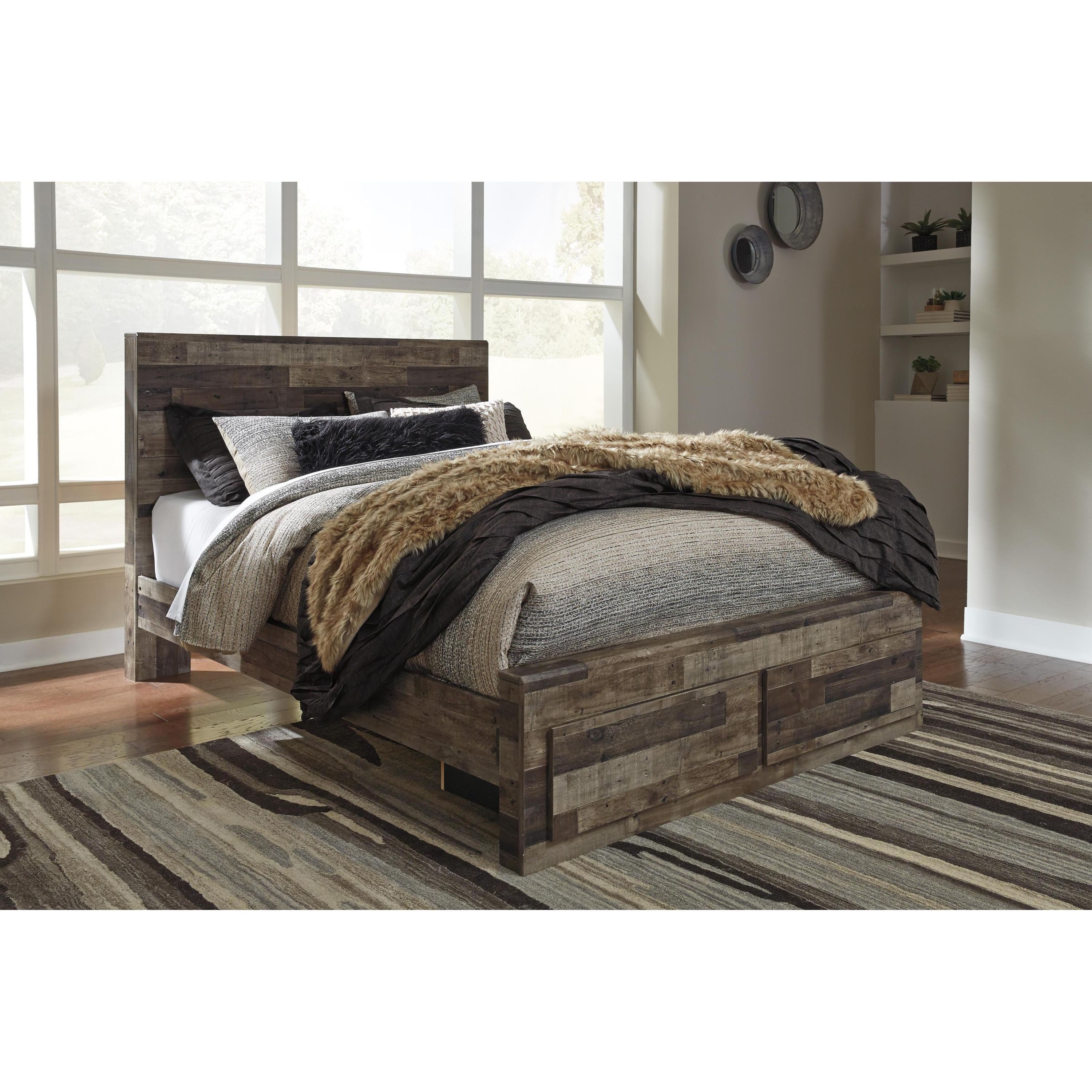 Benchcraft Derekson B200B39 6 pc Queen Panel Storage Bedroom Set - Image 2