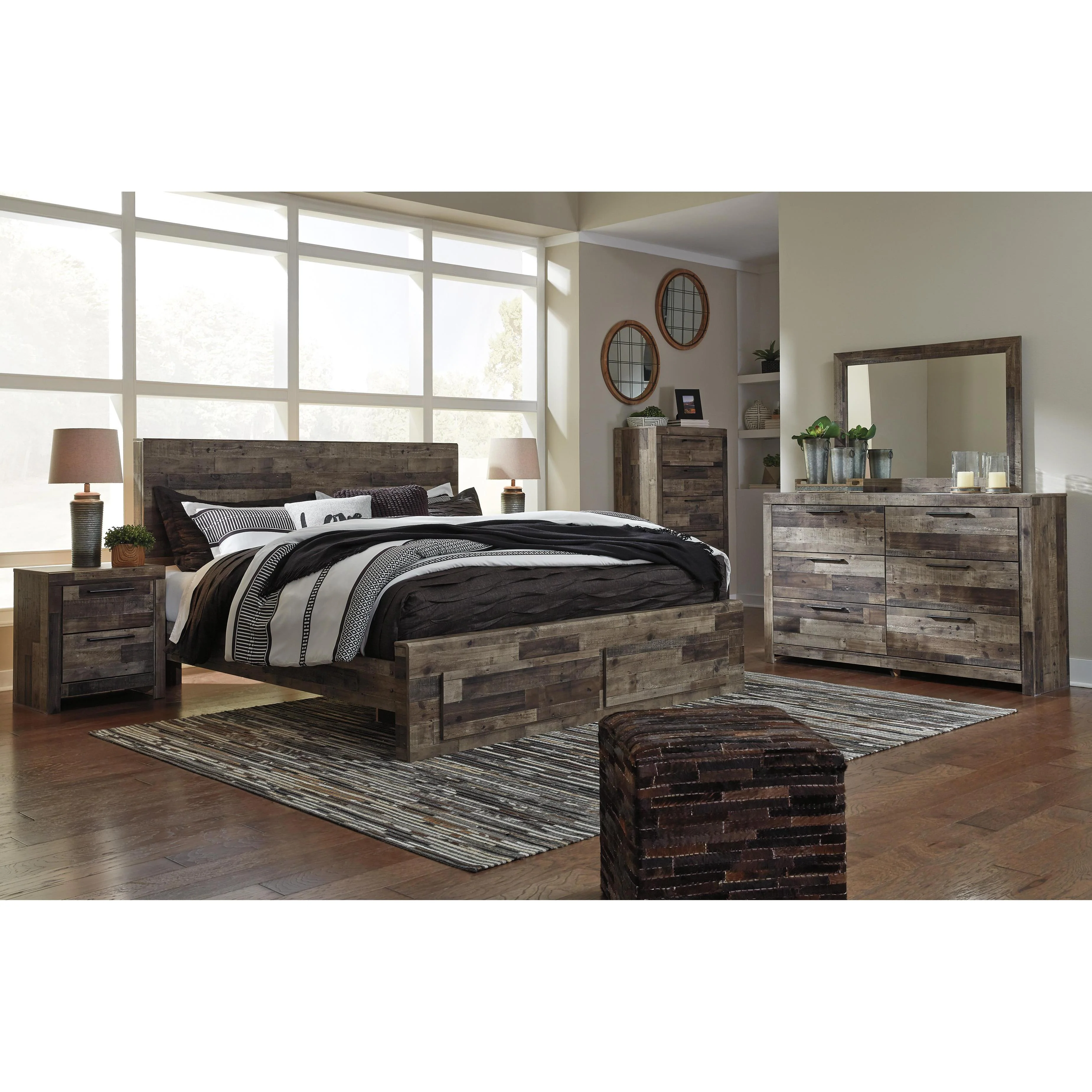 Benchcraft Derekson B200B41 6 pc King Panel Storage Bedroom Set - Image 1