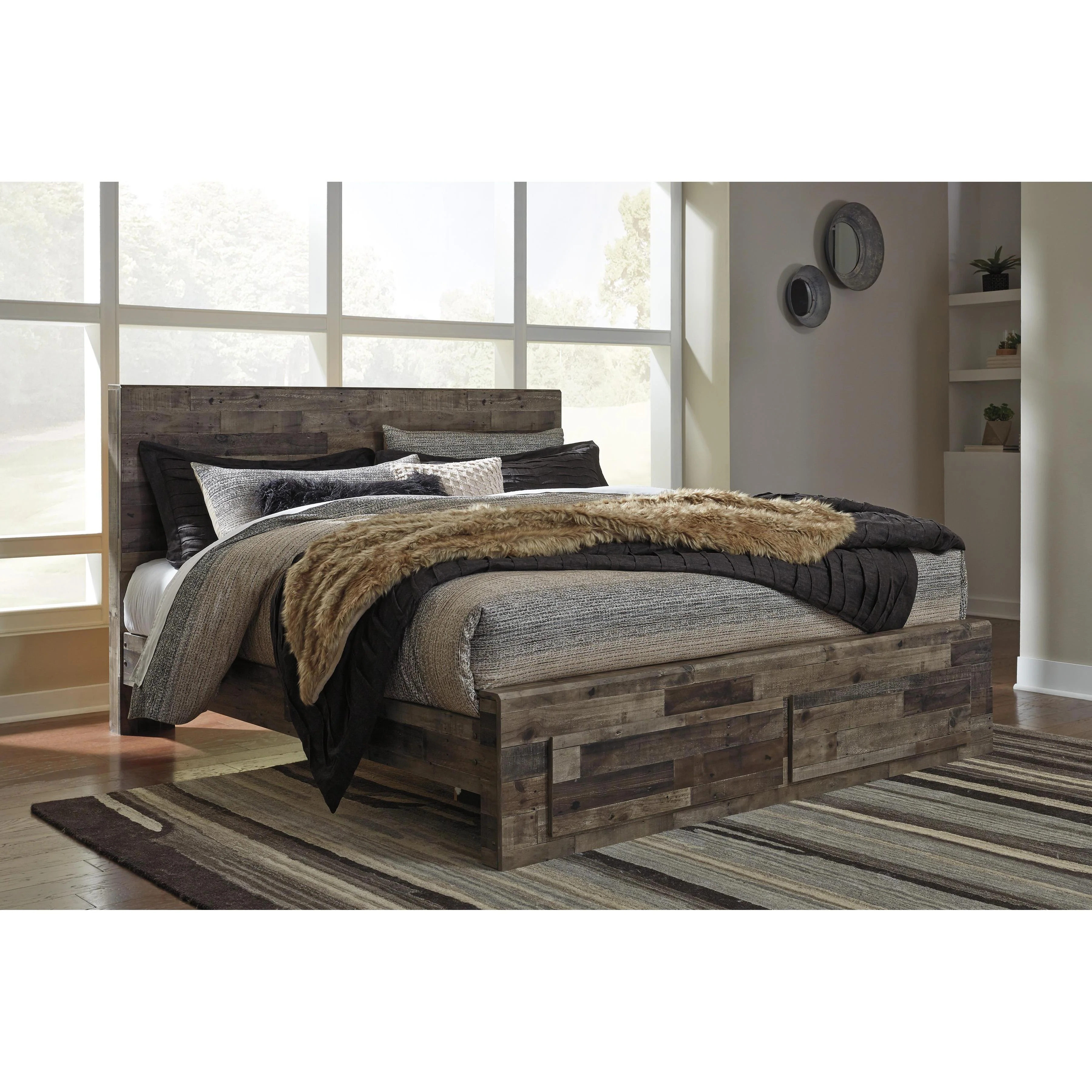 Benchcraft Derekson B200B41 6 pc King Panel Storage Bedroom Set - Image 2