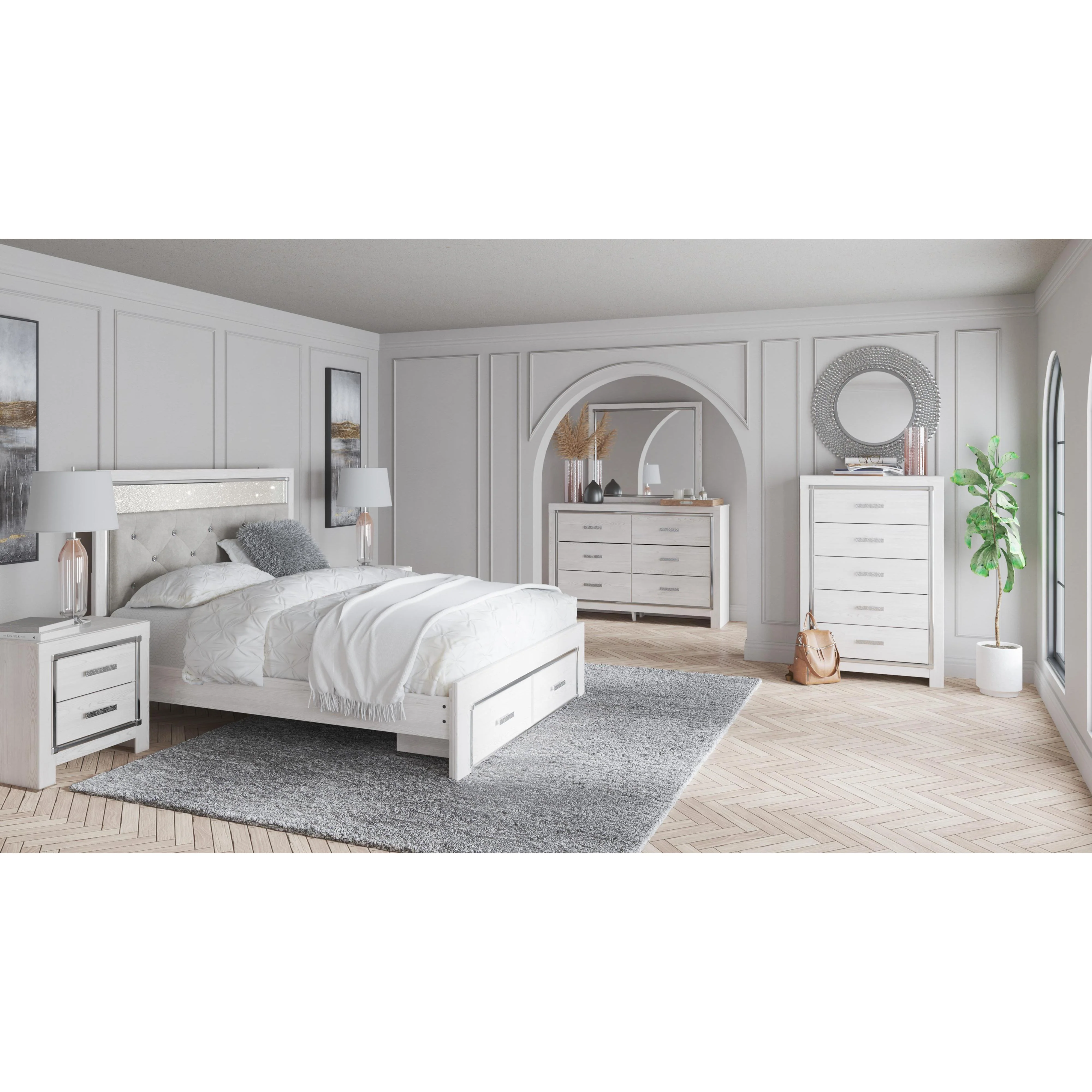 Signature Design by Ashley Altyra B2640B31 6 pc Queen Panel Storage Bedroom Set - Image 1