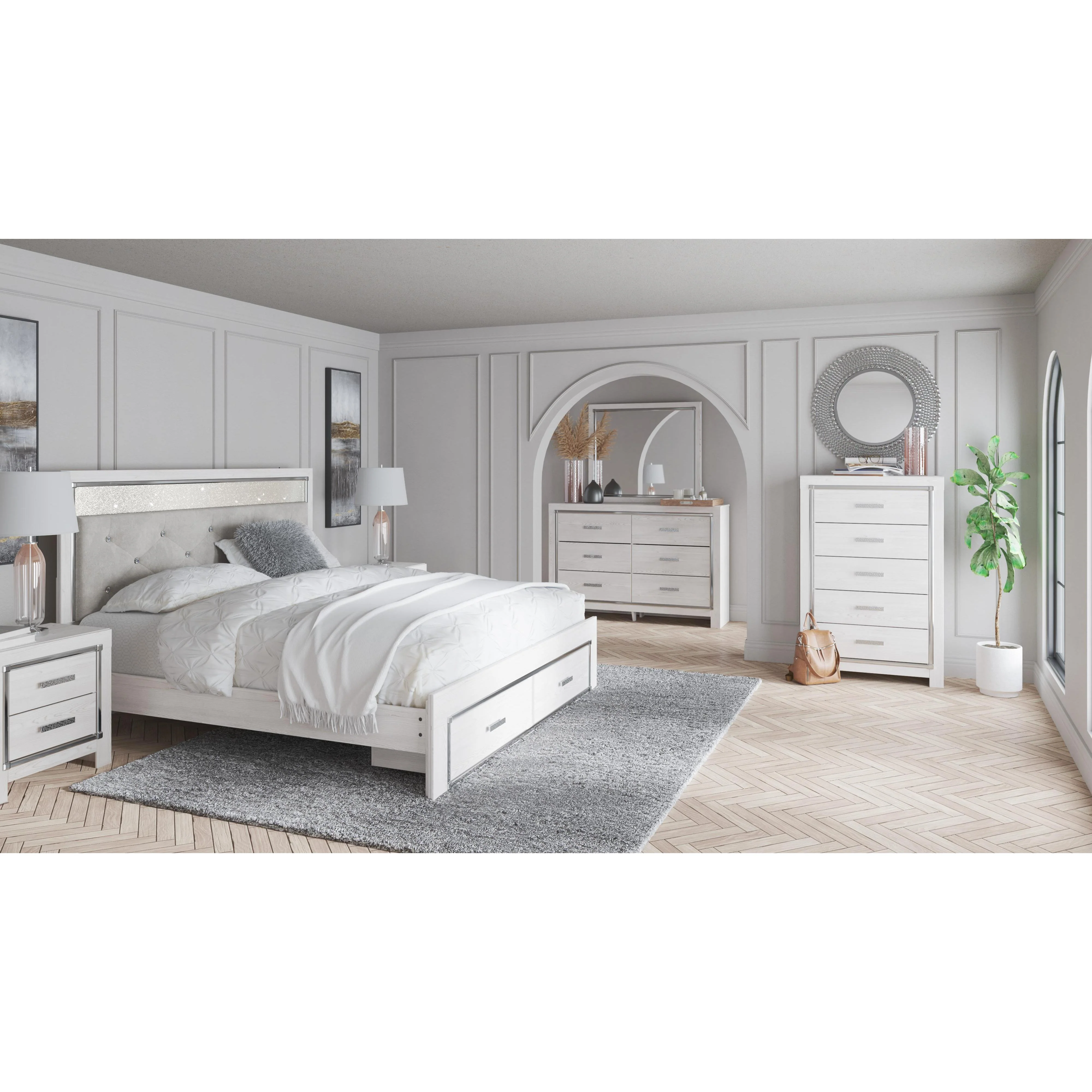 Signature Design by Ashley Altyra B2640B32 6 pc King Panel Storage Bedroom Set - Image 1