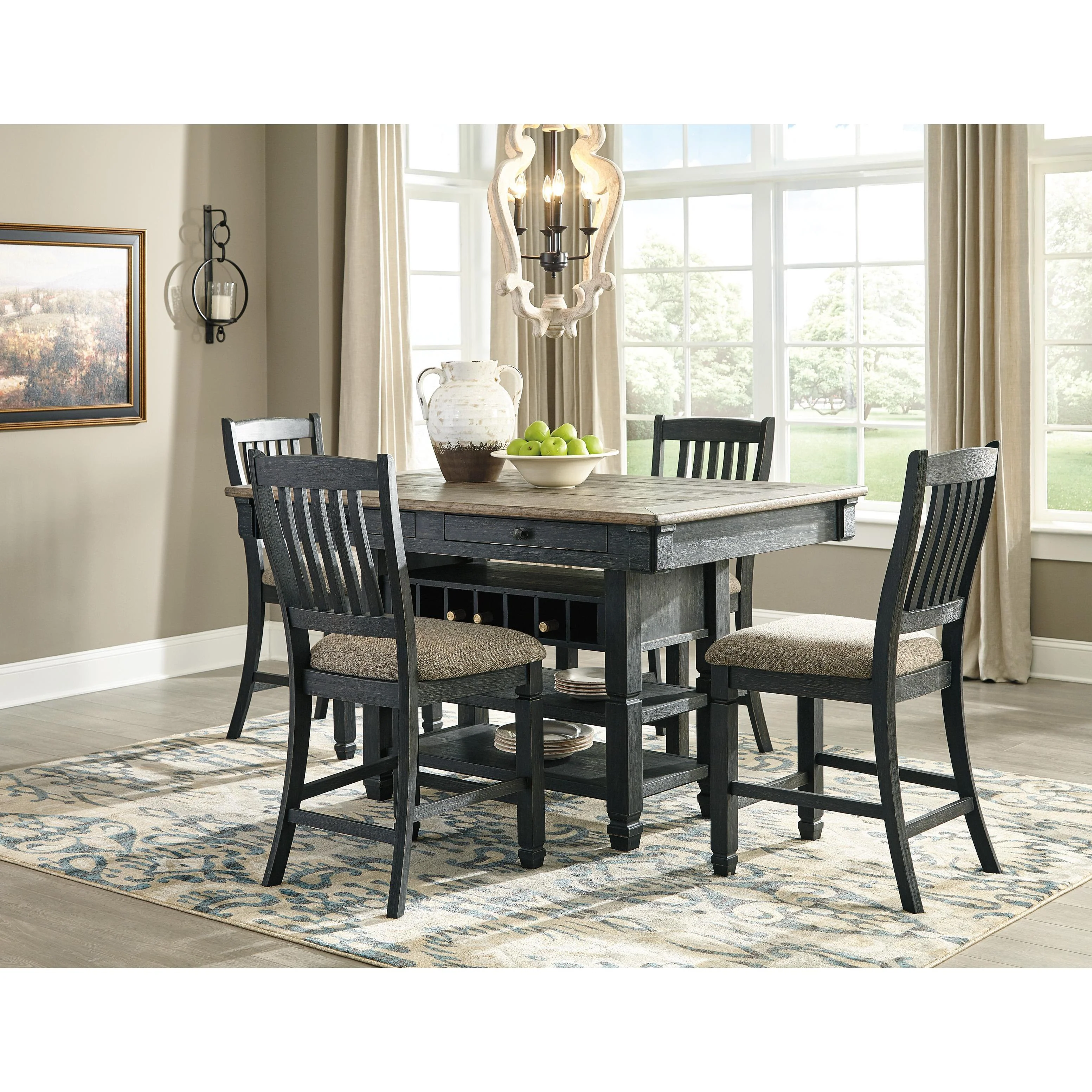 Signature Design by Ashley Tyler Creek D736D3 5 pc Counter Height Dining Set - Image 1