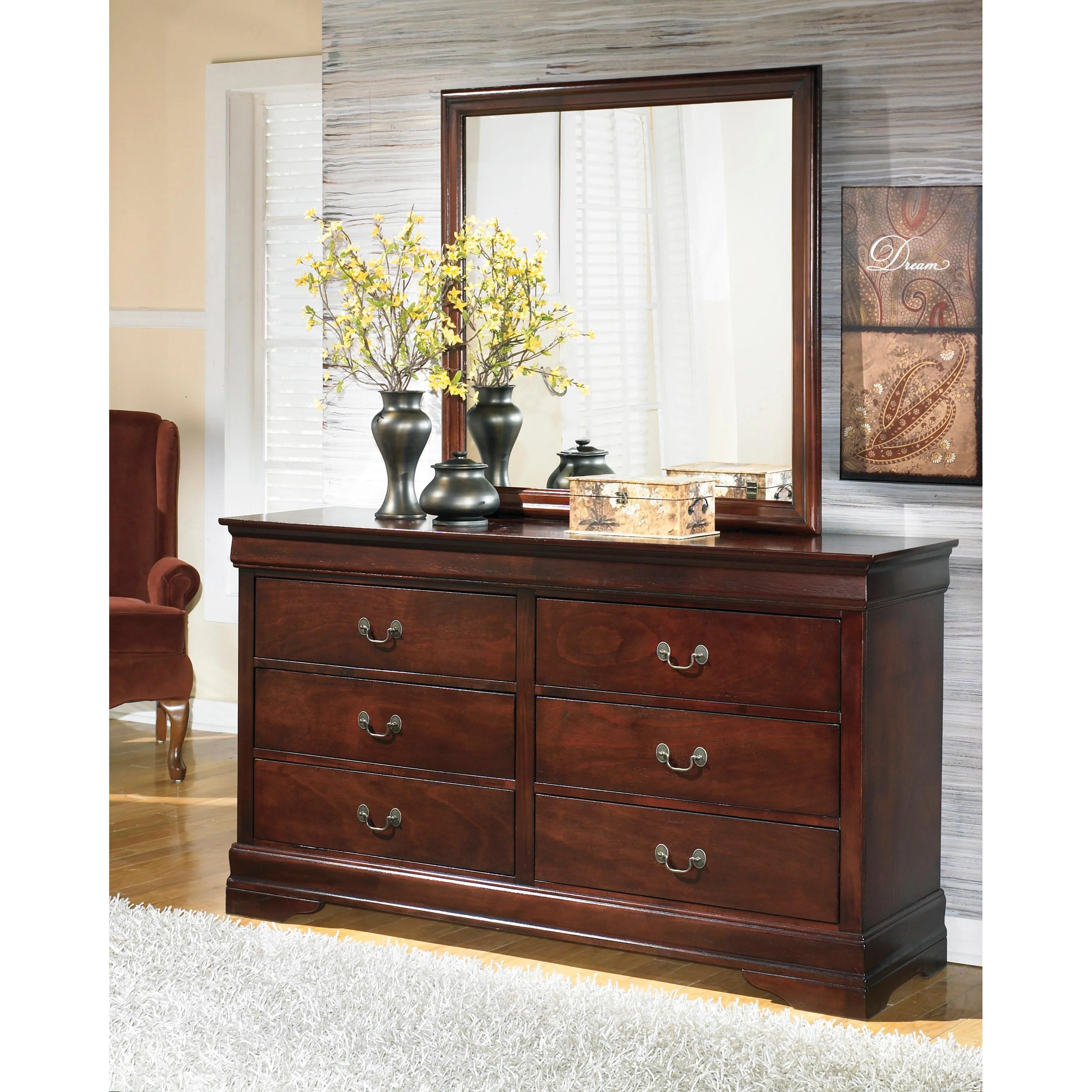 Signature Design by Ashley Alisdair B376B13 7 pc King Sleigh Bedroom Set - Image 3