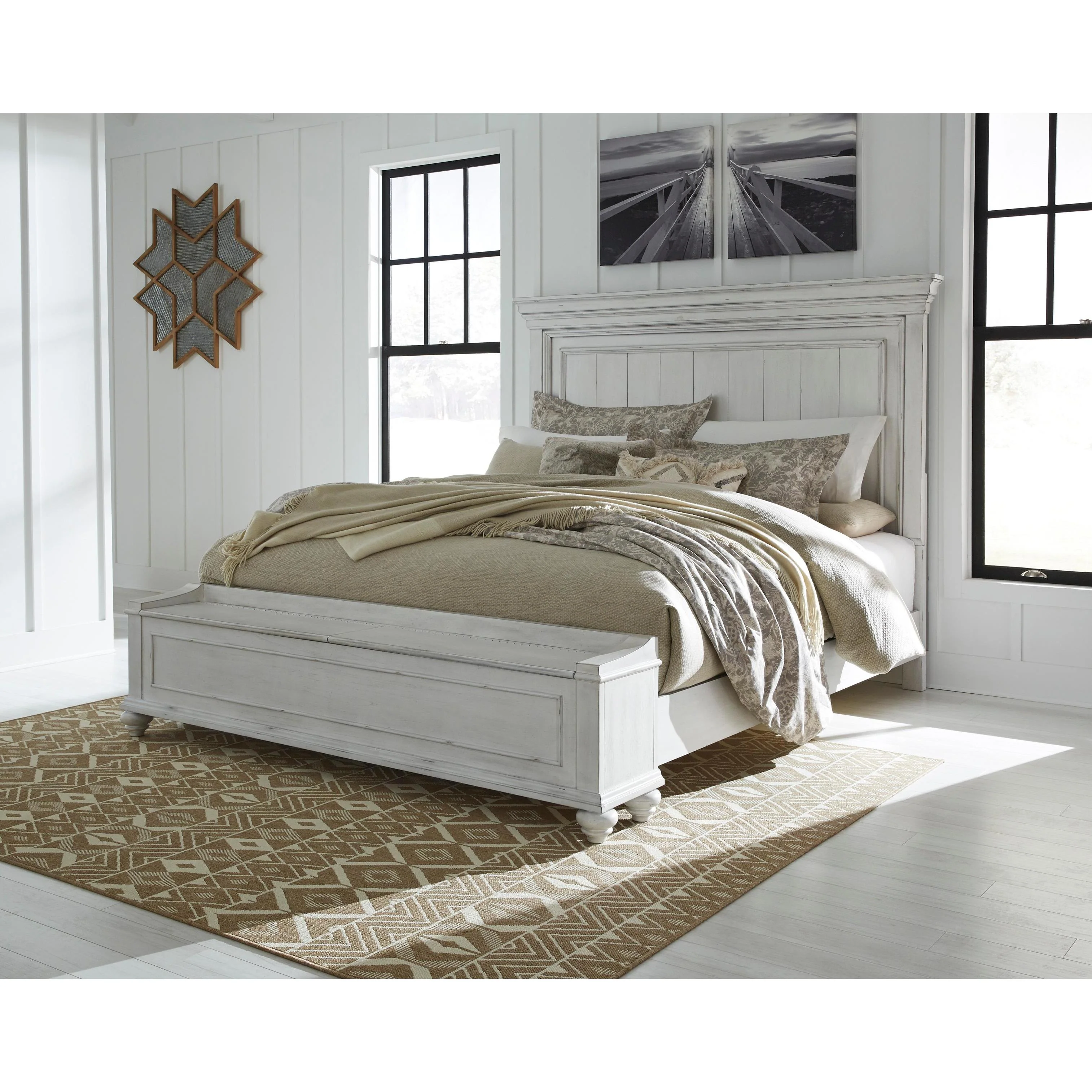 Benchcraft Kanwyn B777B7 5 pc Queen Panel Storage Bedroom Set - Image 2