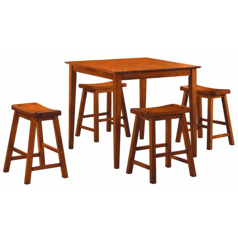 Homelegance Saddleback 5 pc Counter Height Dinette 5302A - Image 1