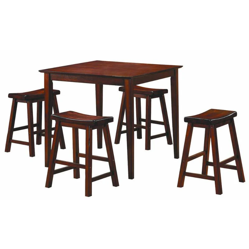 Homelegance Saddleback 5 pc Counter Height Dinette 5302C - Image 1