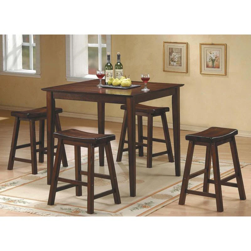Homelegance Saddleback 5 pc Counter Height Dinette 5302C - Image 2