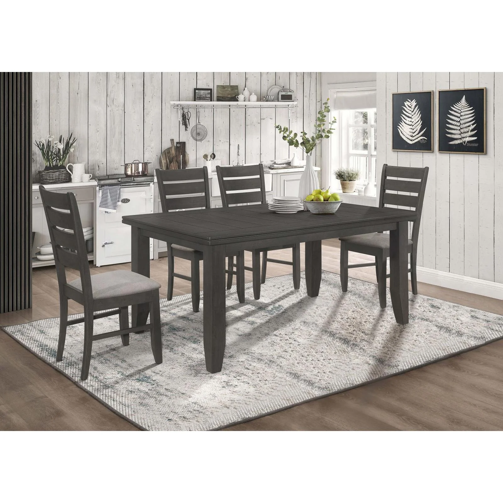 Coaster Furniture Dalila 102721GRY 5 pc Dining Room Set - Image 1