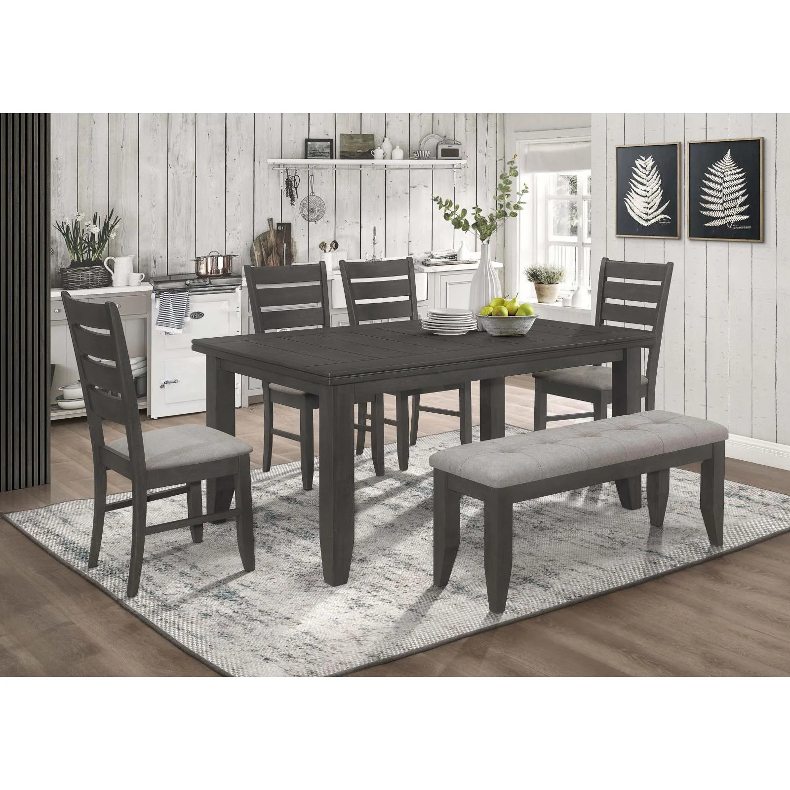Coaster Furniture Dalila 102721GRY 6 pc Dining Room Set - Image 1