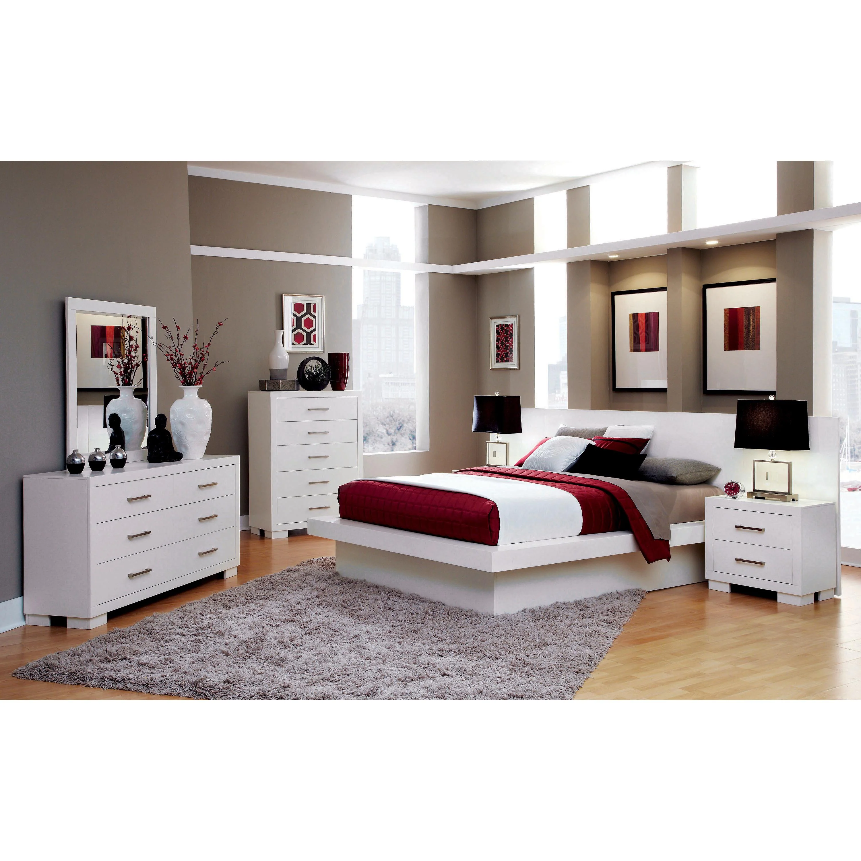 Coaster Furniture Jessica 202990KE-S6P 6 pc King Platform Bedroom Set - Image 1