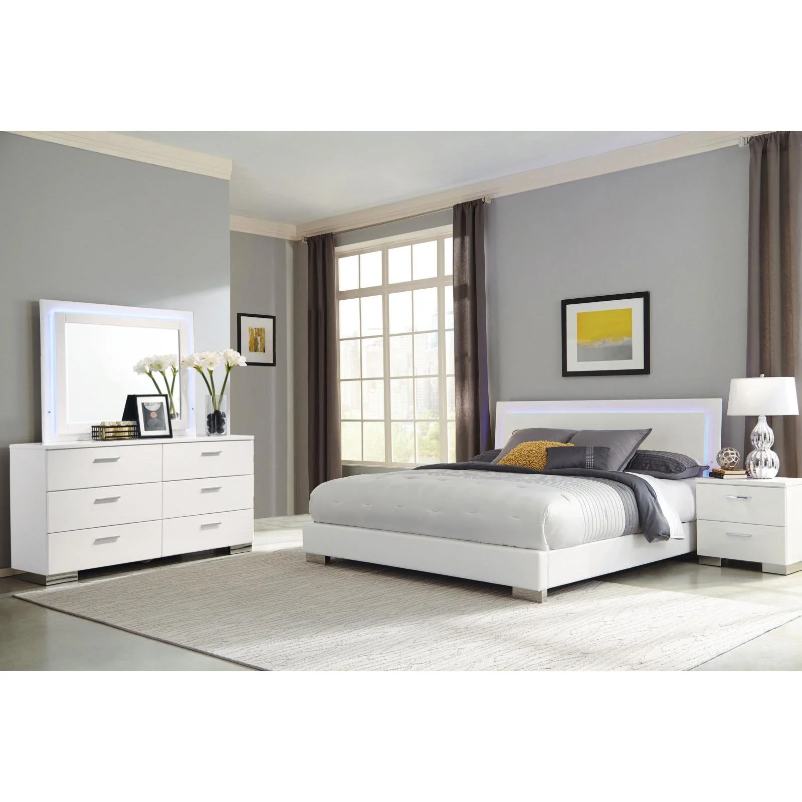 Coaster Furniture Felicity 203500KE-S4L 6 pc King Bedroom Set - Image 1