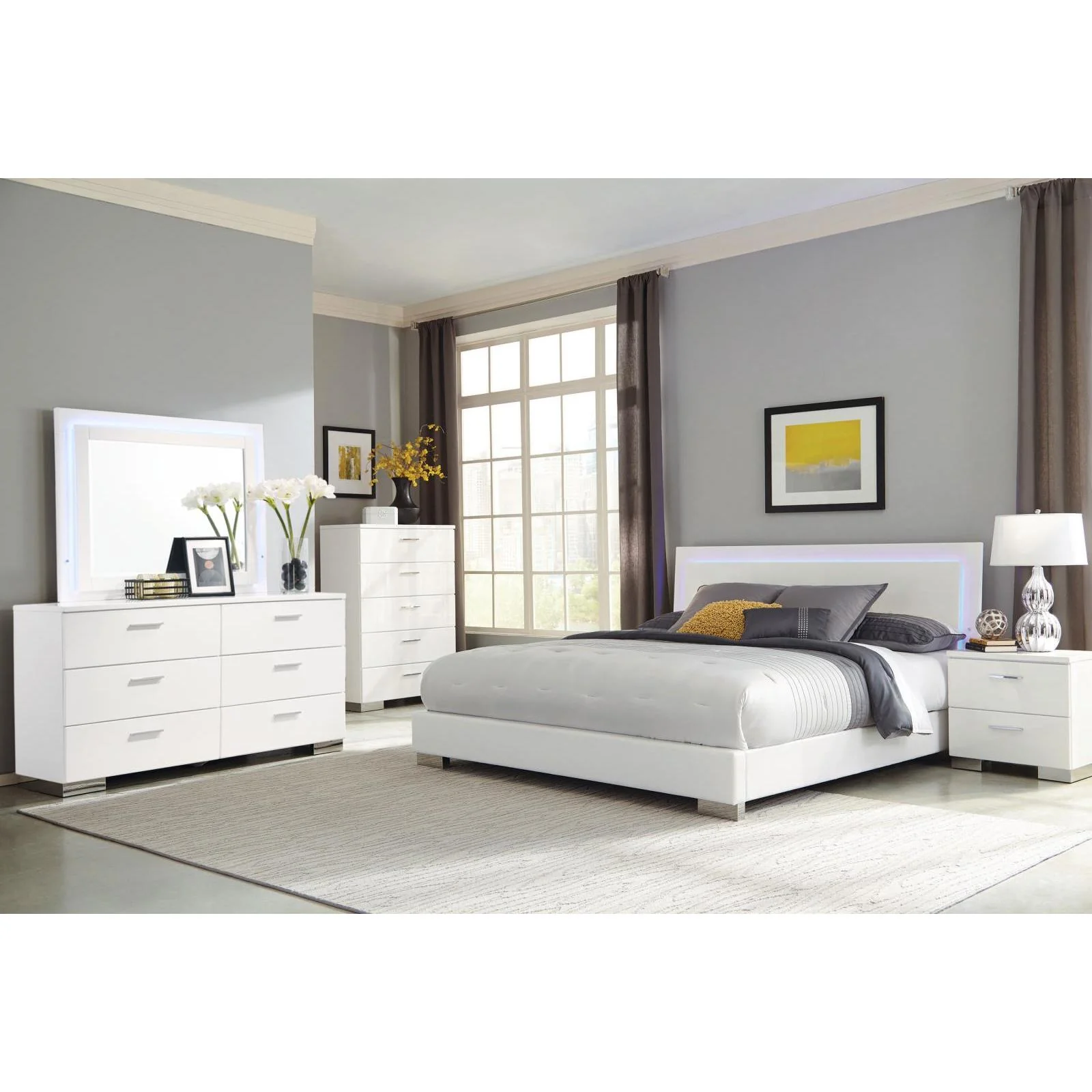 Coaster Furniture Felicity 203500KW-S5L 7 pc California King Bedroom Set - Image 1