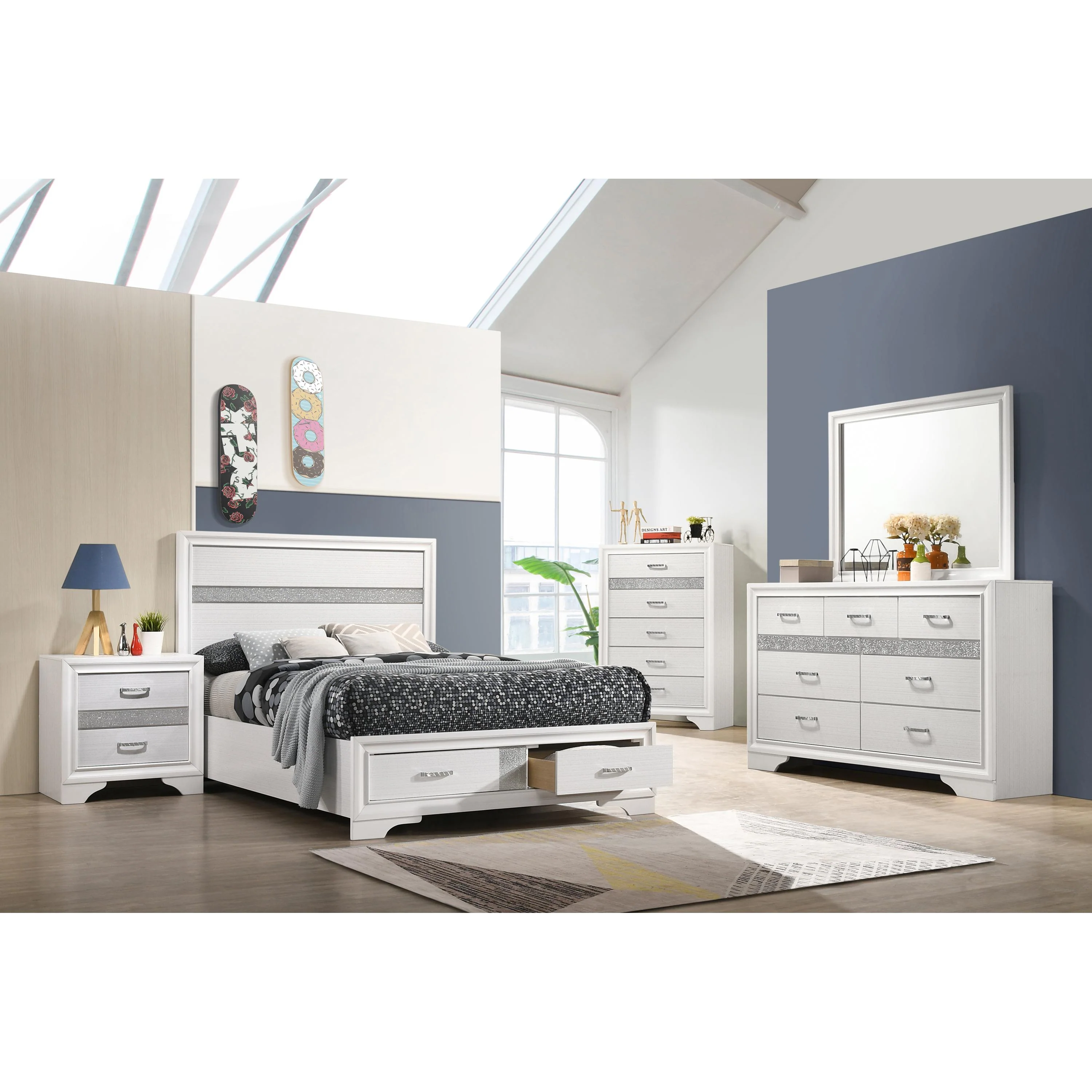 Coaster Furniture Miranda 205111F-S4 6 pc Full Storage Bedroom Set - Image 1