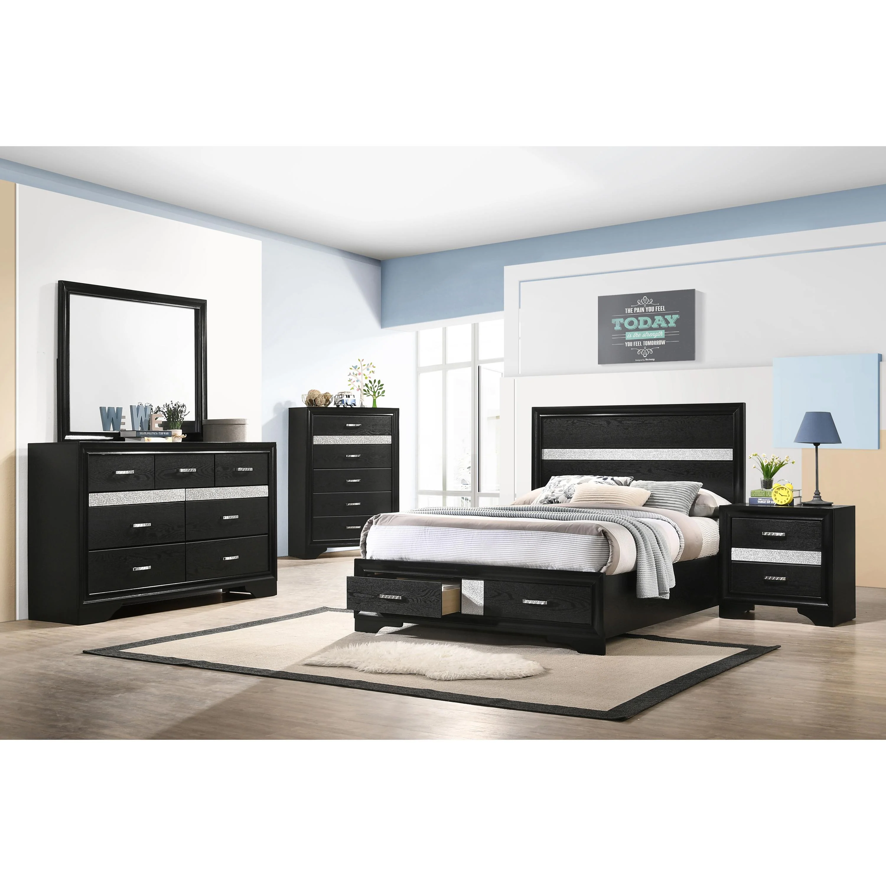 Coaster Furniture Miranda 206361F-S4 6 pc Full Bedroom Set with Storage - Image 1