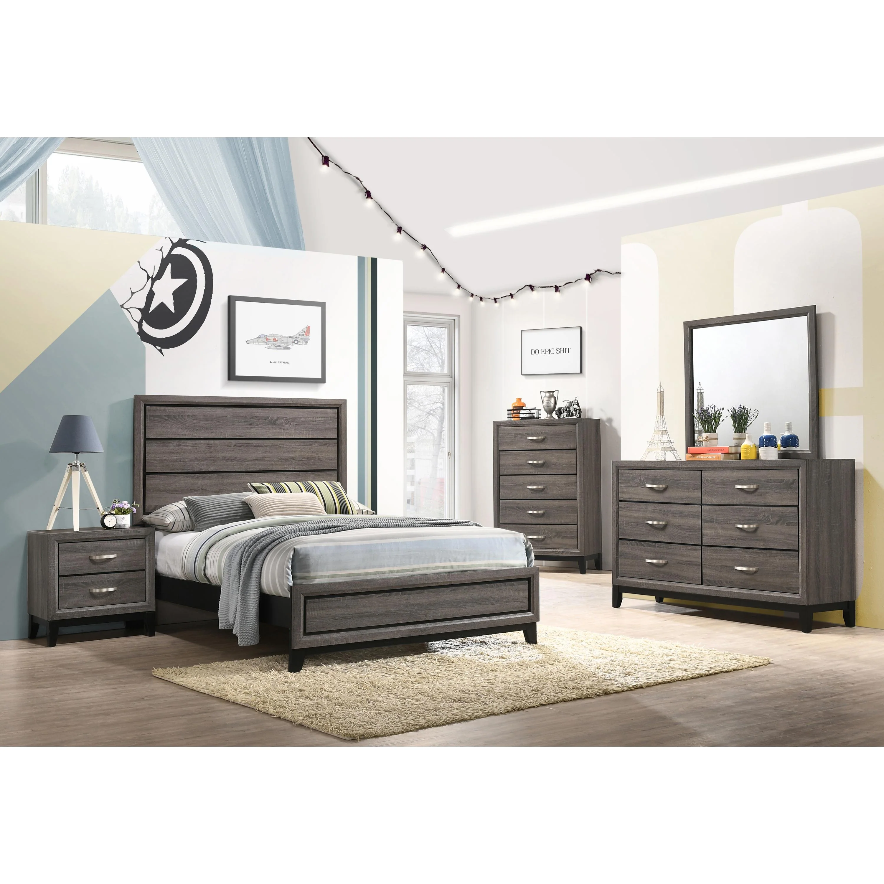 Coaster Furniture Watson 212421F-S5 7 pc Full Panel Bedroom Set - Image 1