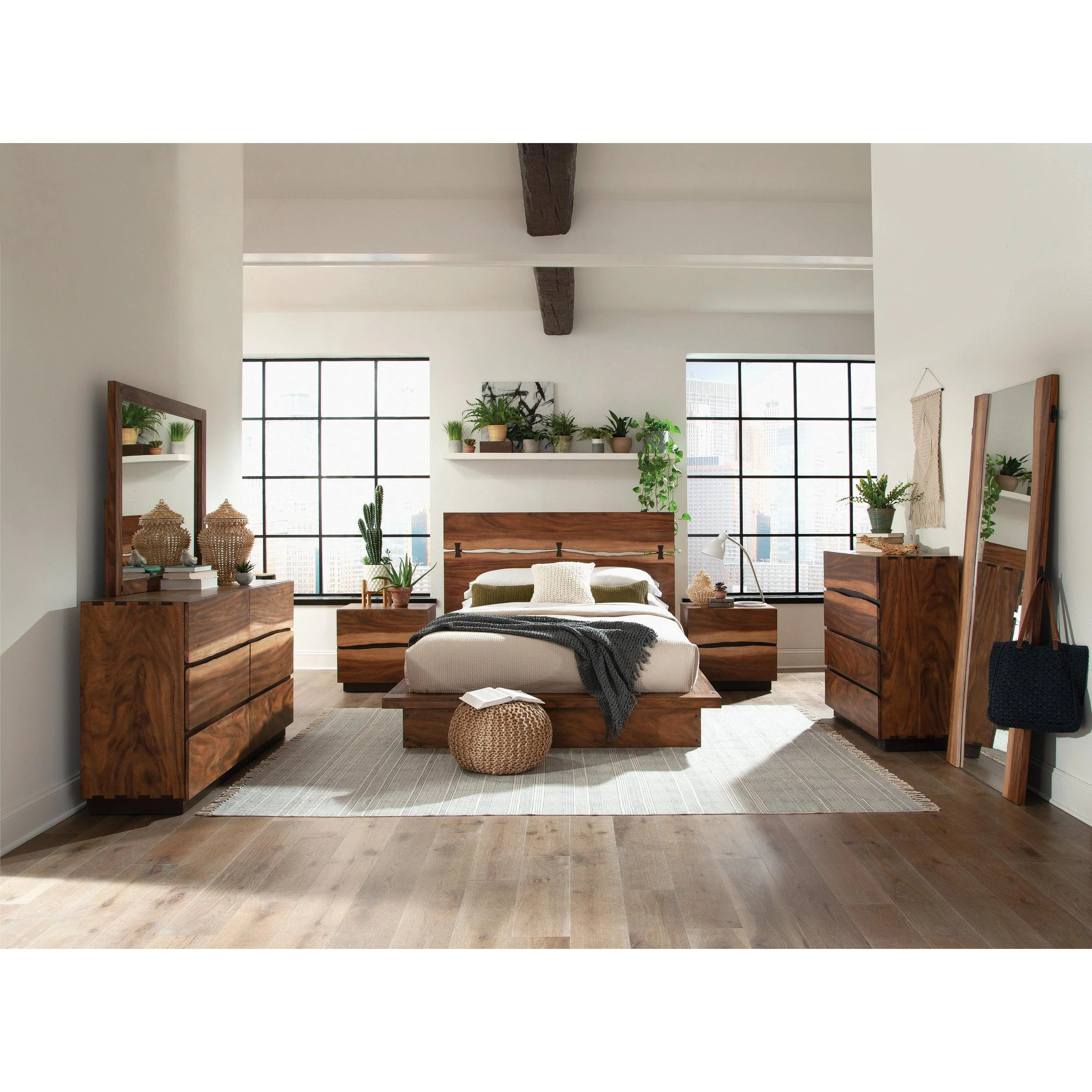 Coaster Furniture Winslow 223250KW-S4 6 pc California King Platform Bedroom Set - Image 1