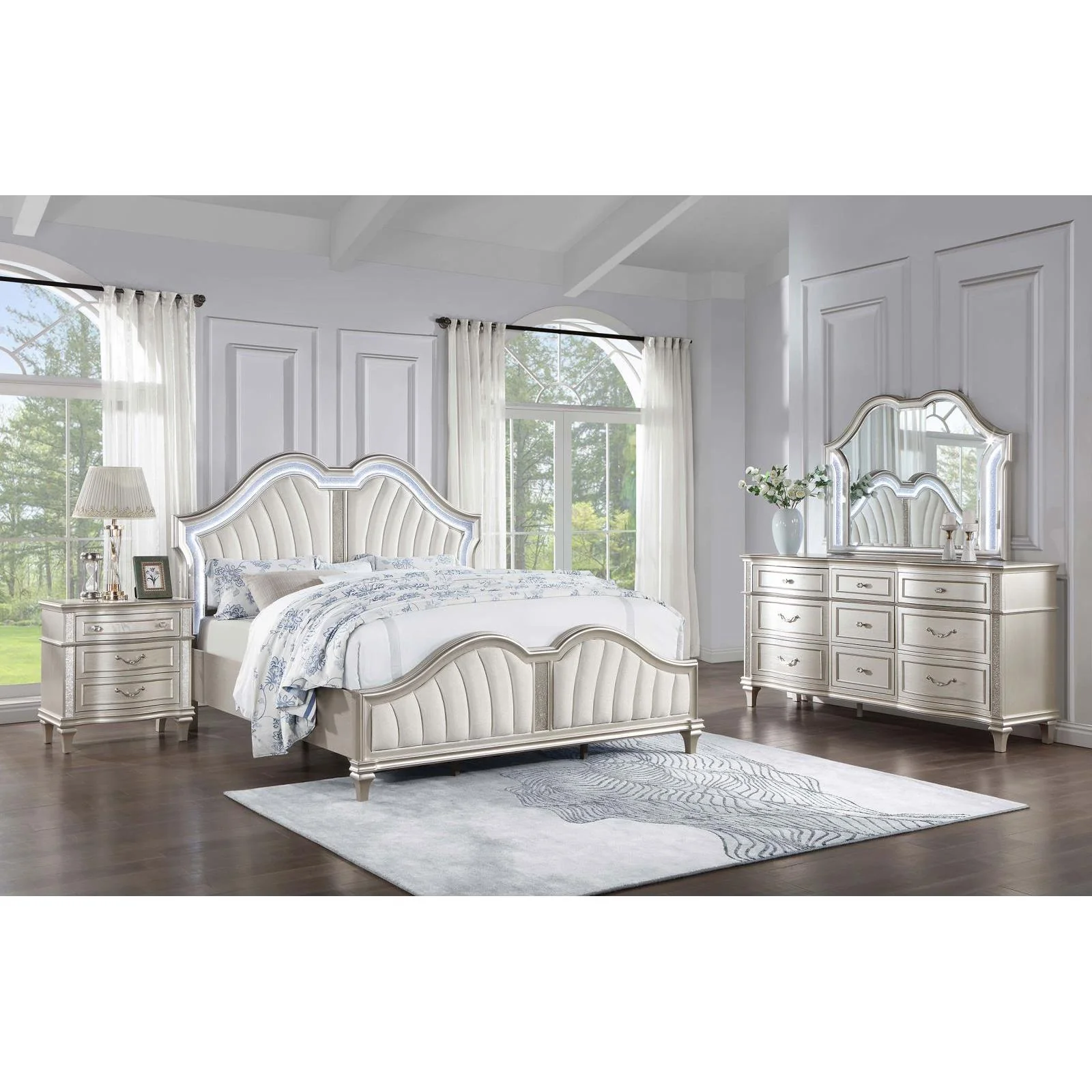 Coaster Furniture Evangeline 223391Q-S4 6 pc Queen Platform Bedroom Set - Image 1