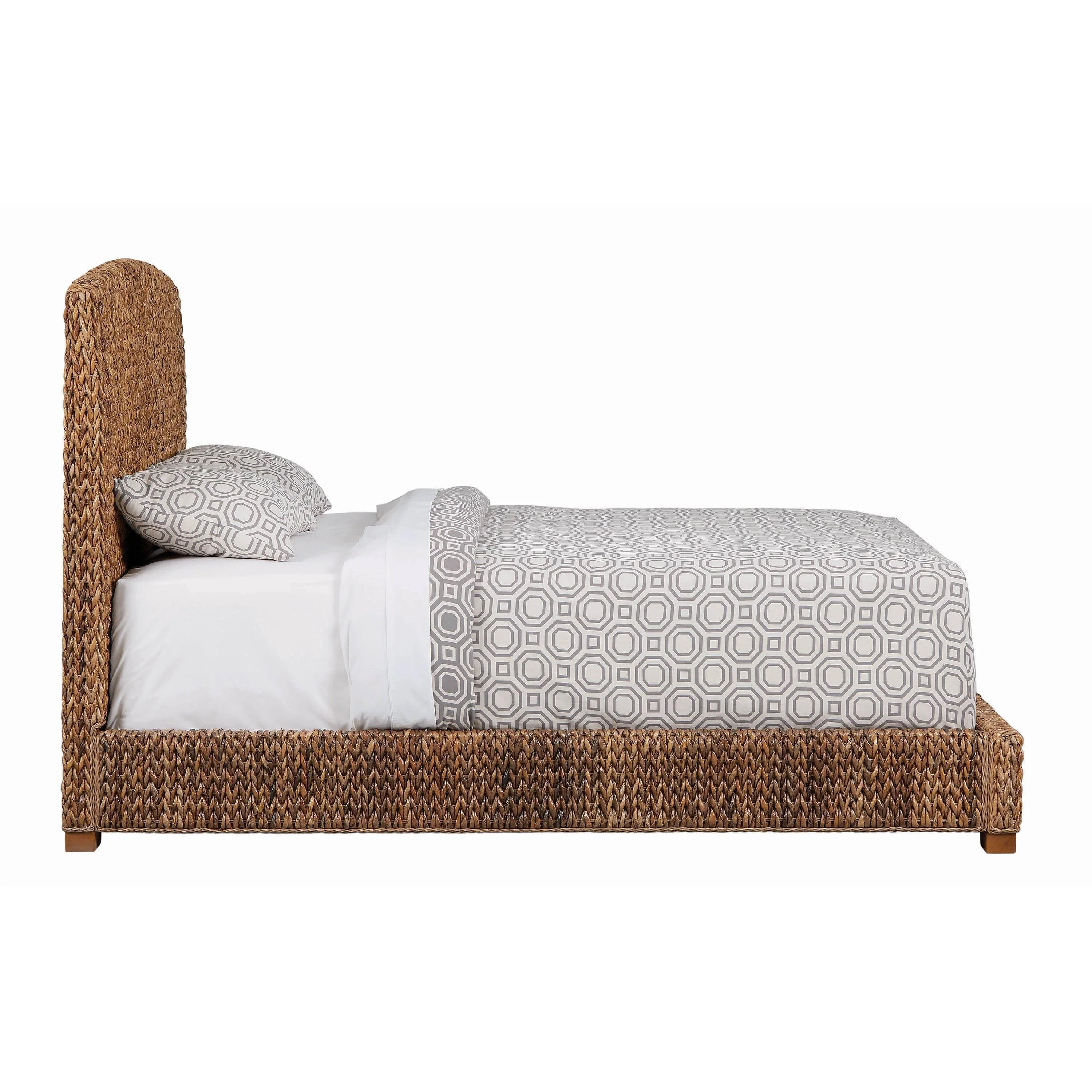 Coaster Furniture Laughton 300501Q Banana Leaf Queen Panel Bed - Amber - Image 2