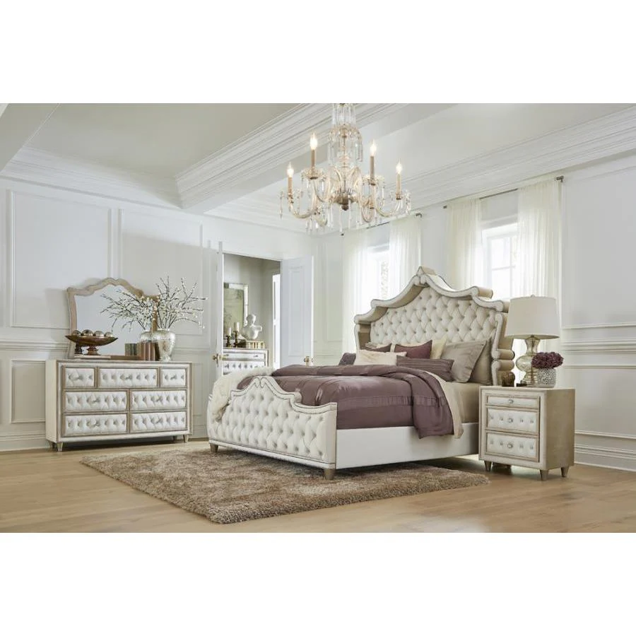Coaster Furniture Antonella 223521KW-S5 7 pc California King Panel Bedroom Set - Image 1