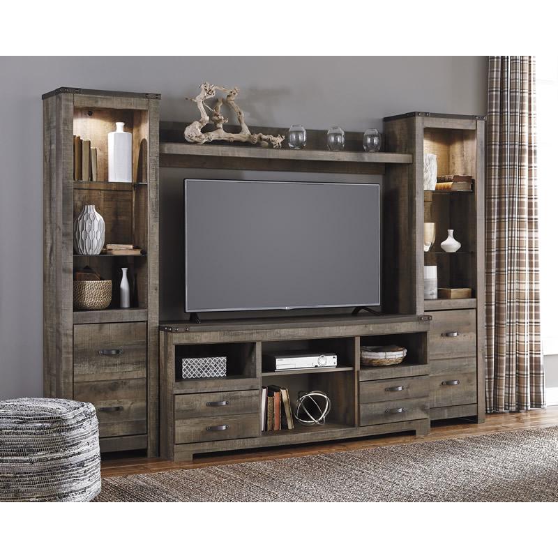 Signature Design by Ashley Trinell W446W2 4 pc Entertainment Center - Image 3