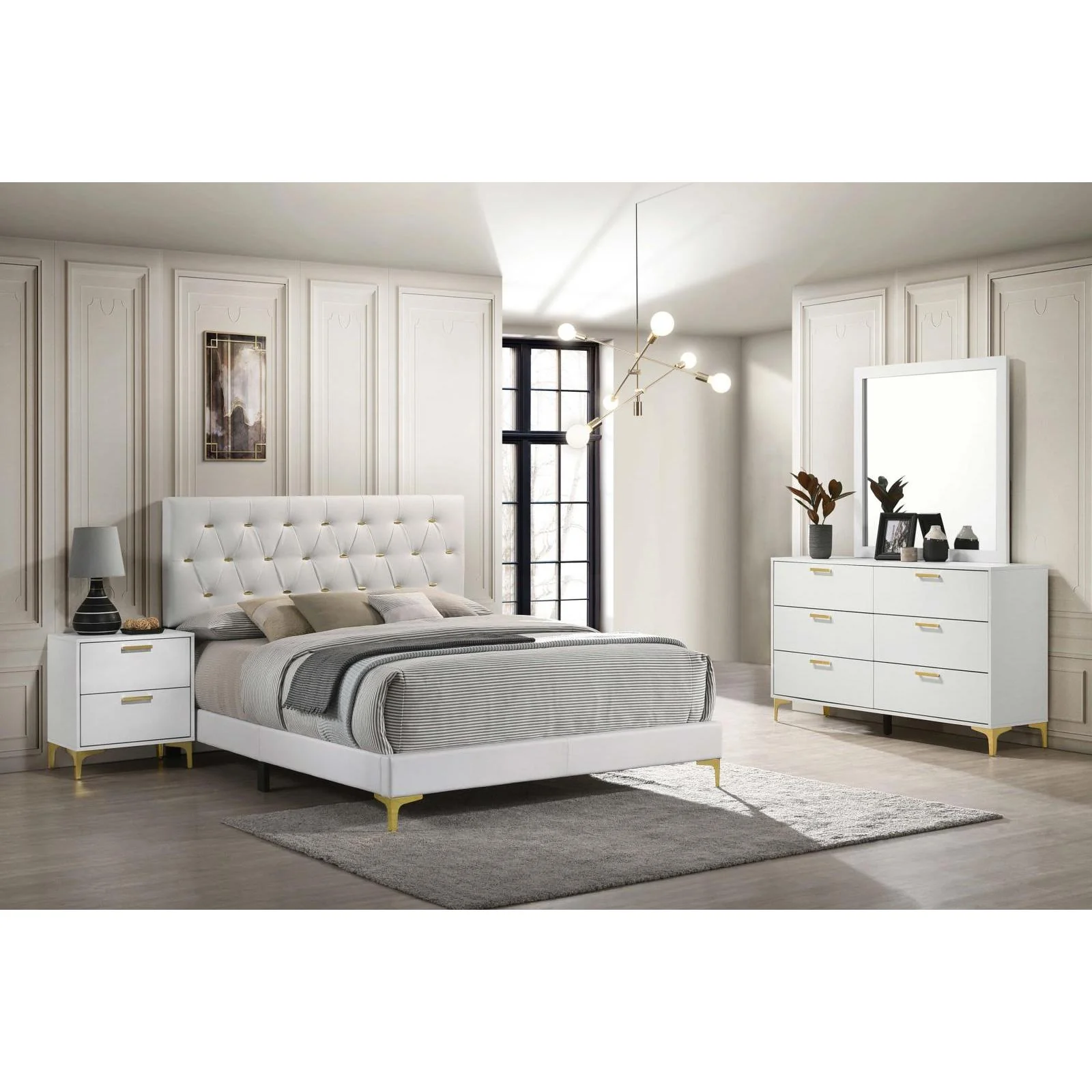 Coaster Furniture Kendall 224401KW-S4 6 pc California King Upholstered Bedroom Set - Image 1