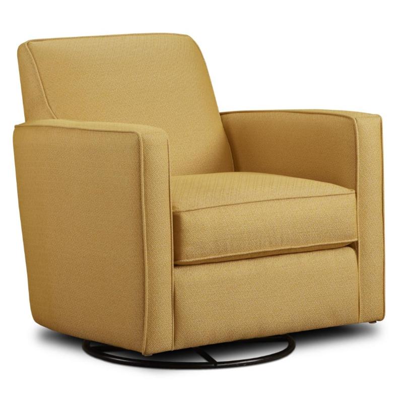 Fusion Furniture Swivel Glider Fabric Accent Chair 402GOLD MINE CITRINE - Image 1