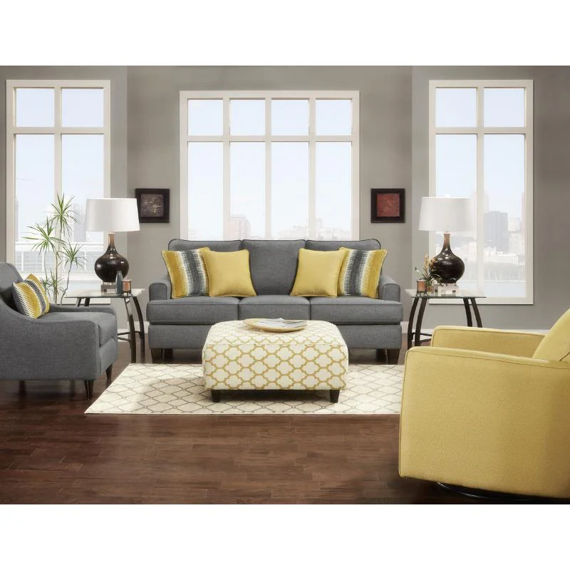 Fusion Furniture Swivel Glider Fabric Accent Chair 402GOLD MINE CITRINE - Image 2