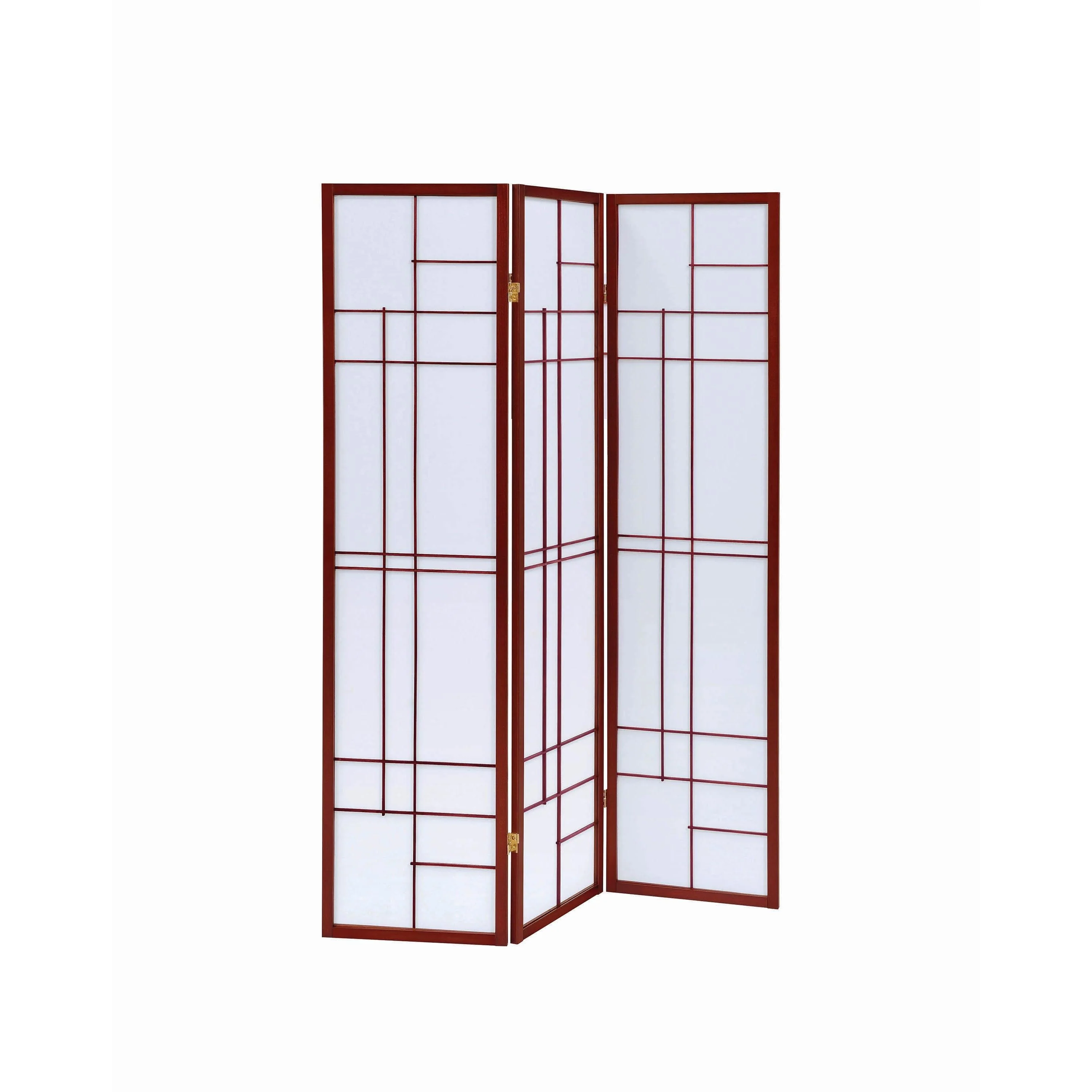 Coaster Furniture Katerina 900110 3-Panel Room Divider Folding Shoji Screen - Cherry - Image 1