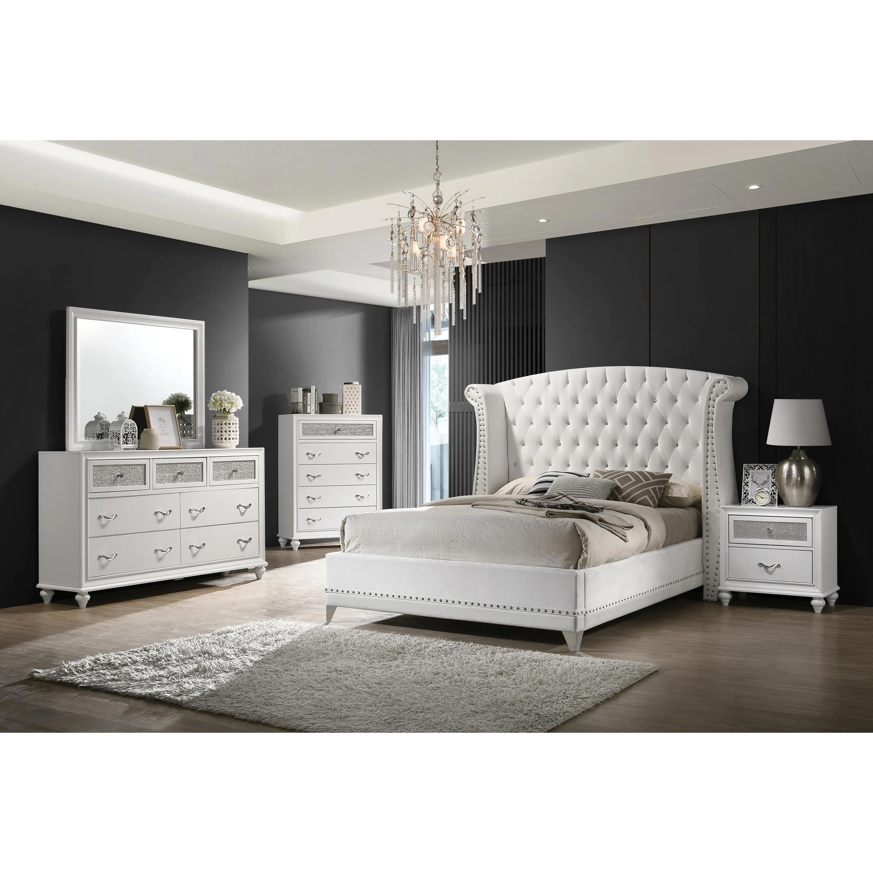 Coaster Furniture Barzini 300843KW-S5 7 pc California King Platform Bedroom set - Image 1