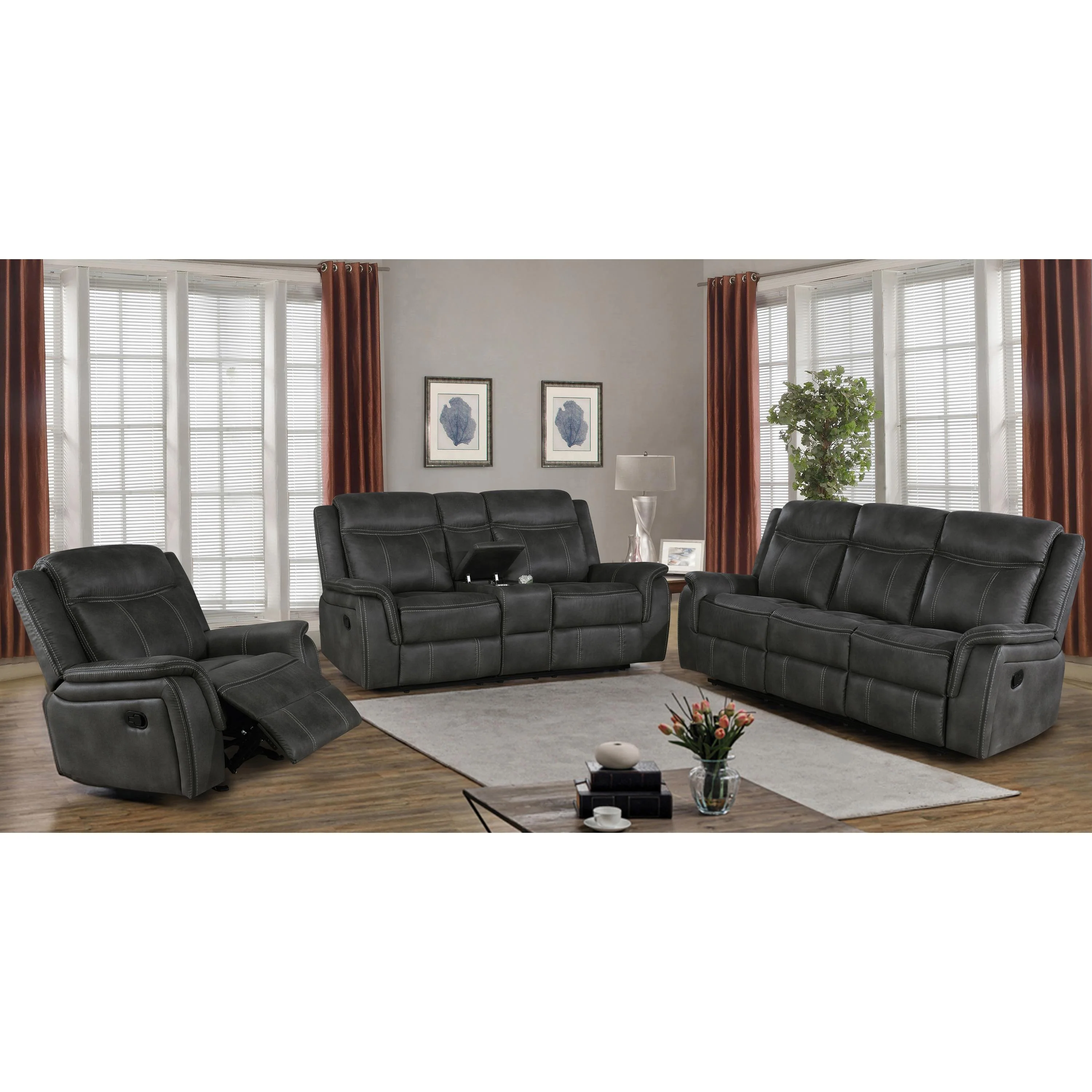Coaster Furniture Lawrence 603504-S3 3 pc Power Reclining Living Room Set - Image 1