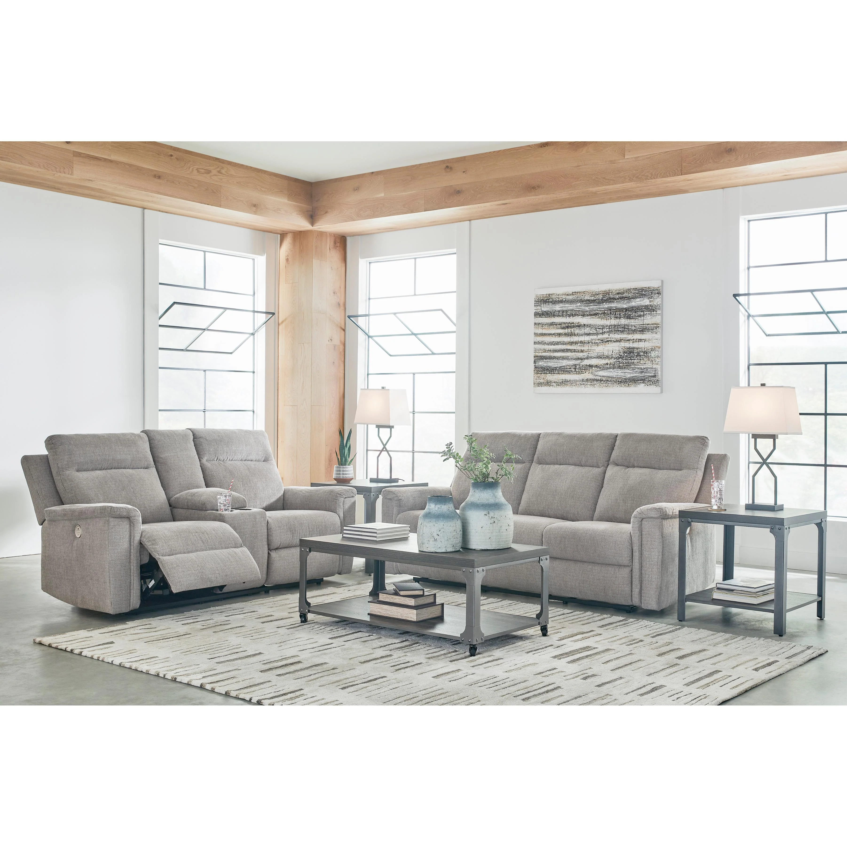 Signature Design by Ashley Barnsana 33201U1 2 pc Power Reclining Living Room Set - Image 1