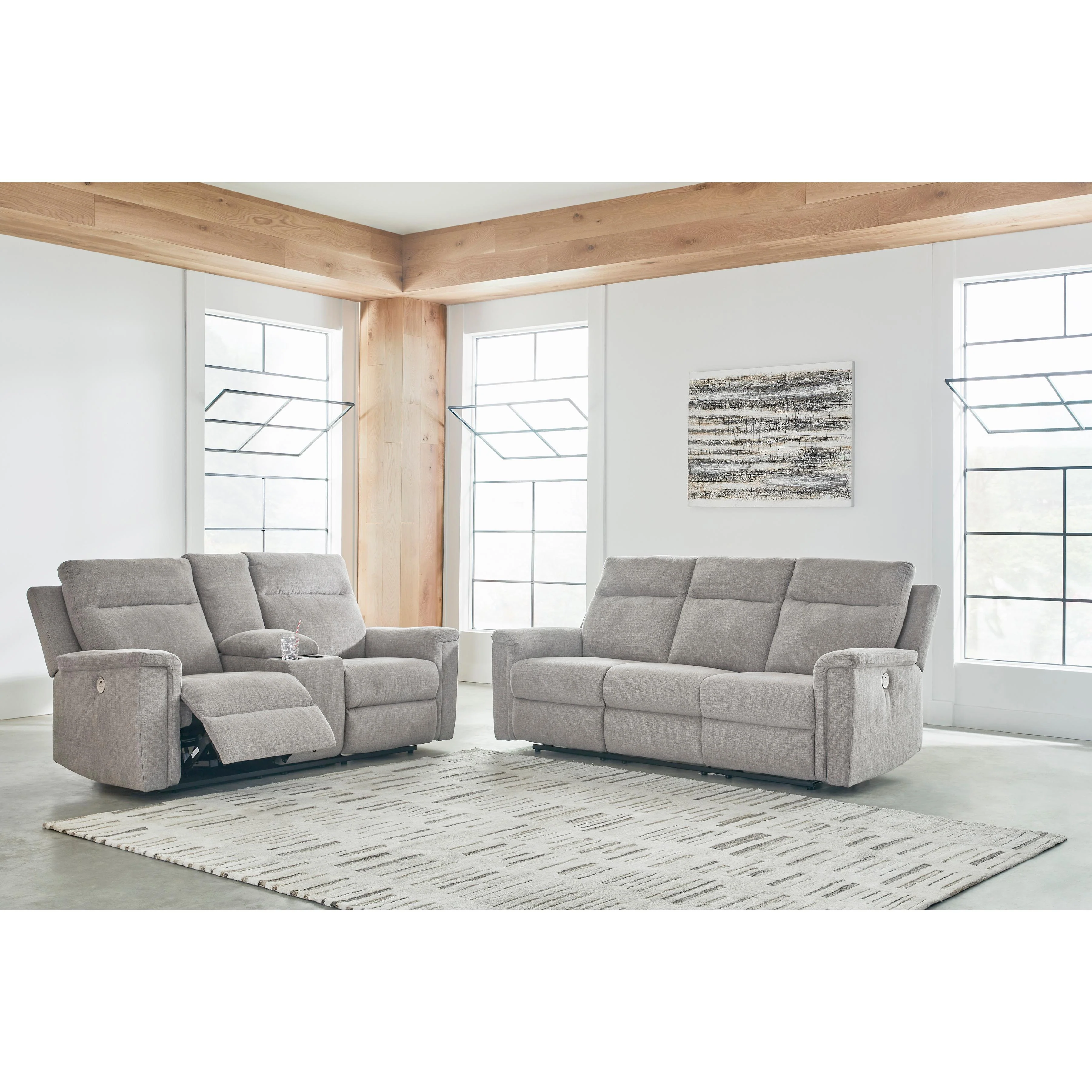 Signature Design by Ashley Barnsana 33201U1 2 pc Power Reclining Living Room Set - Image 2
